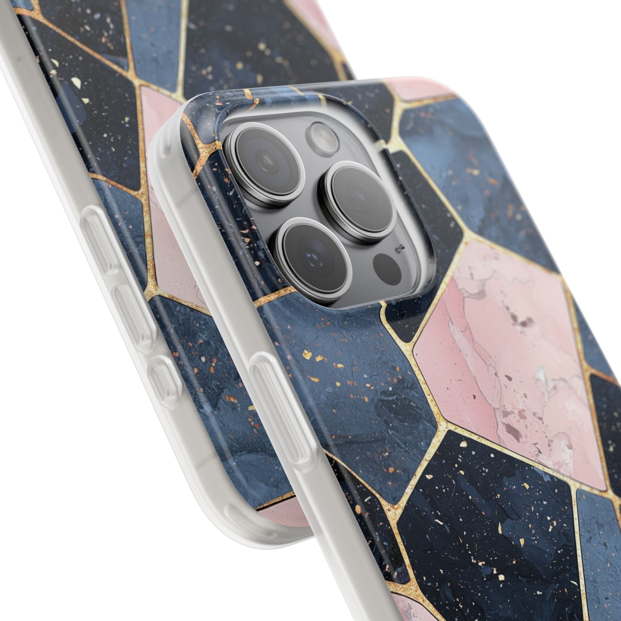 Golden Mosaic iPhone 15 Pro Max Case - Soft