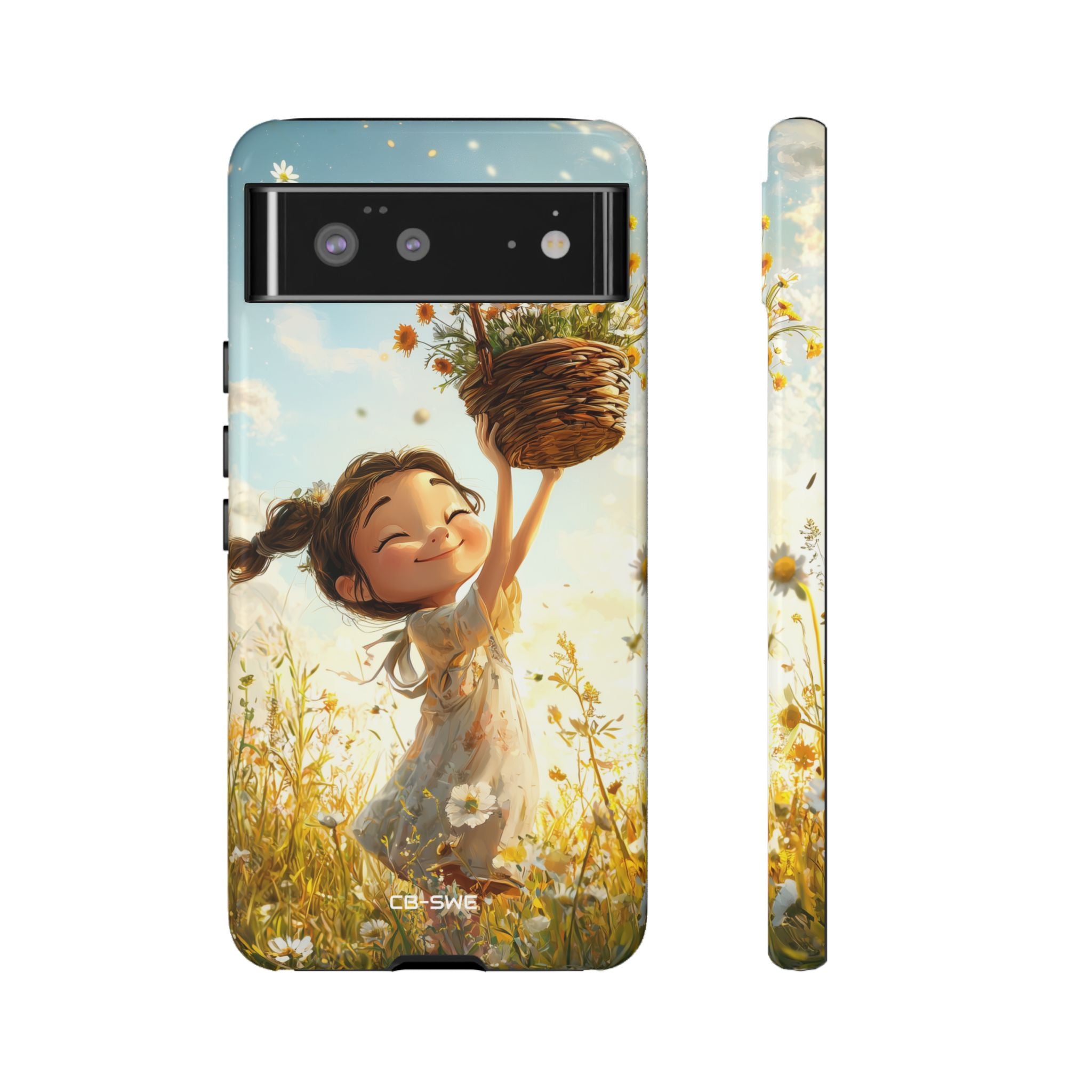 Joyful Girl Leaps - Google Pixel Case
