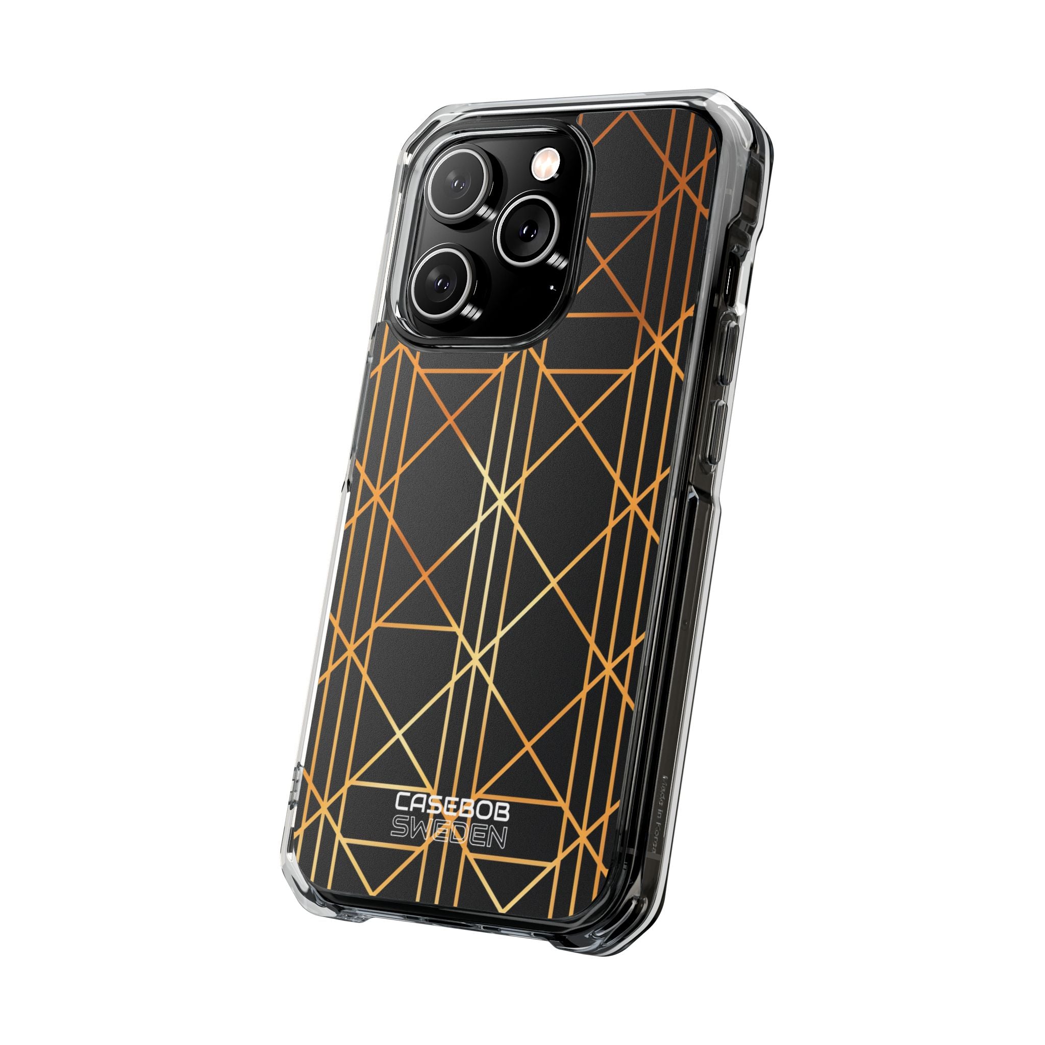 Golden Geometric Elegance iPhone 14 - Impact Clear+