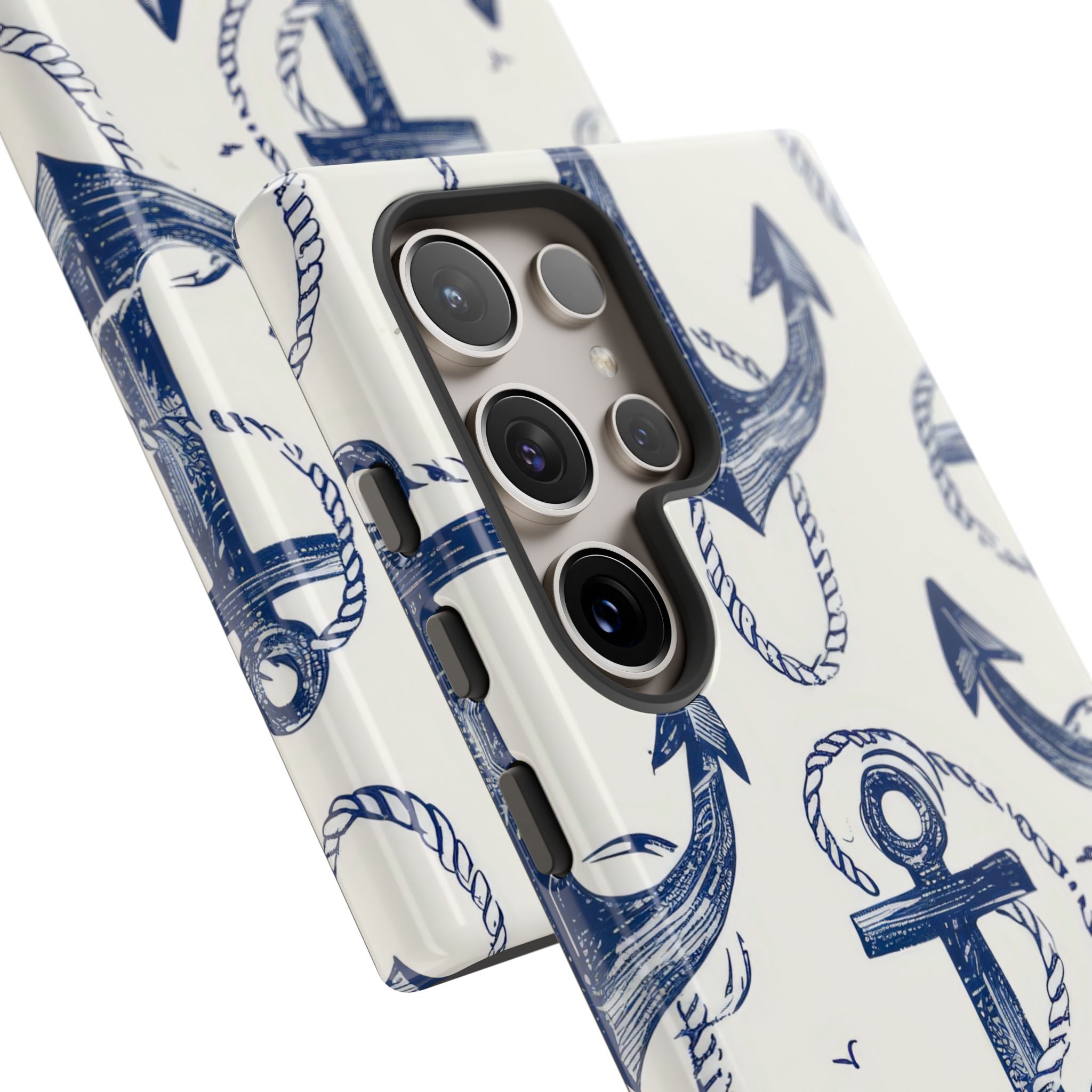 Arazzo con ancora blu navy Samsung S24 - Tough