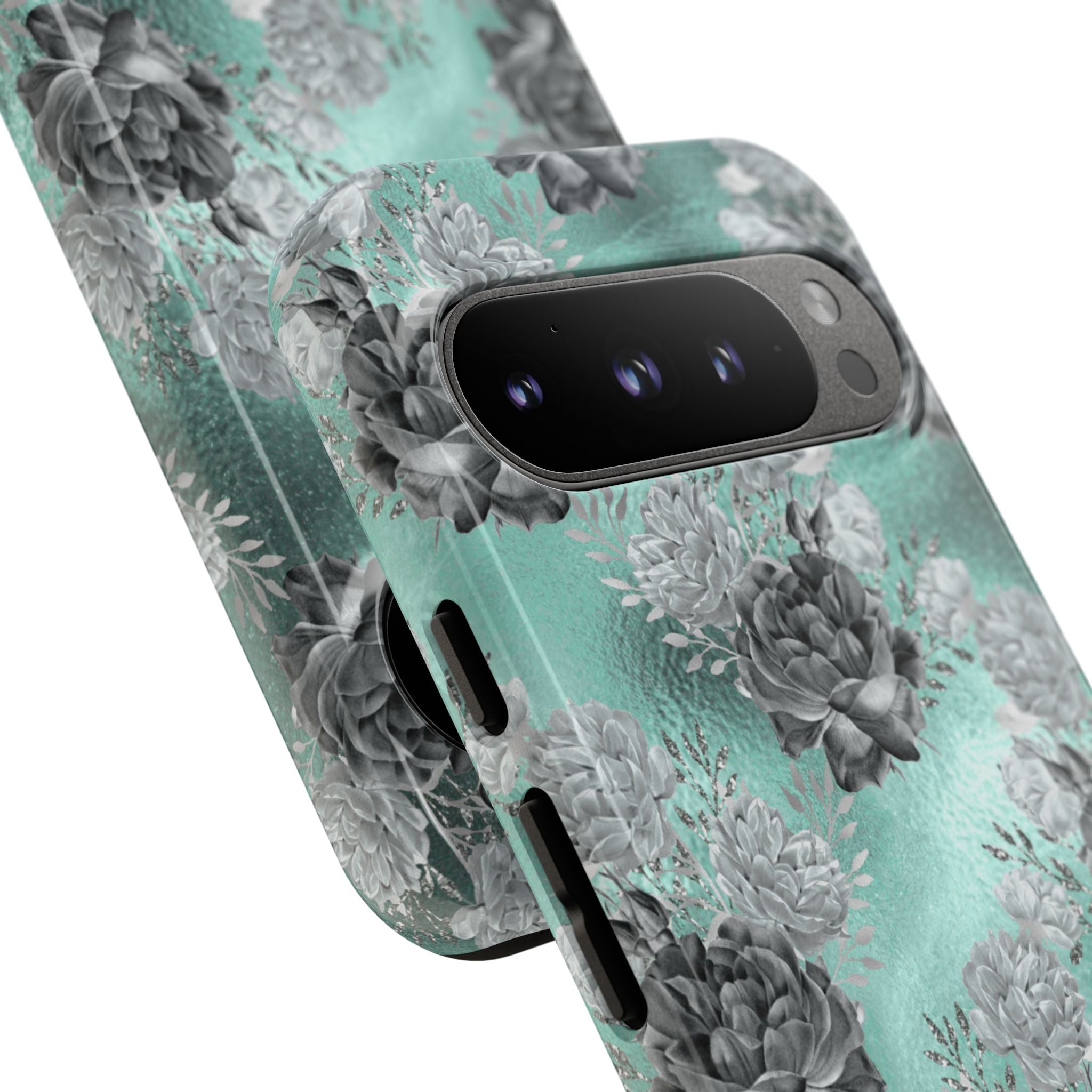 Teal Floral Elegance - Google Pixel Case