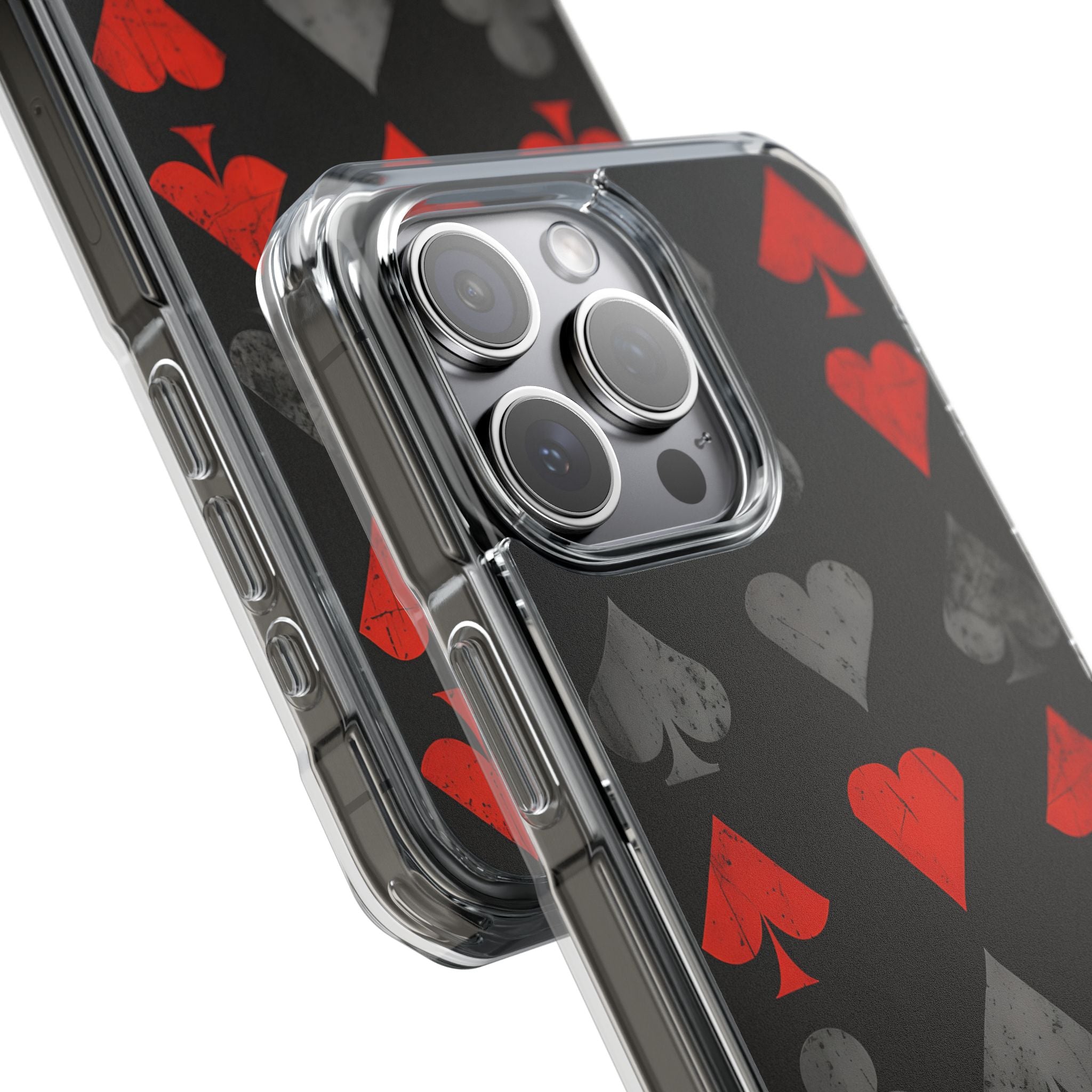 Playing Card Suits Gothic Flair iPhone 15 - Impact Clear+
