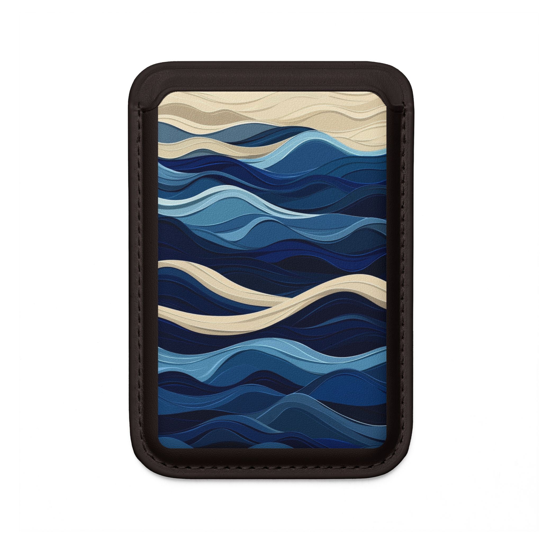 Blue Wave Flow Wallet – MagSafe Ready