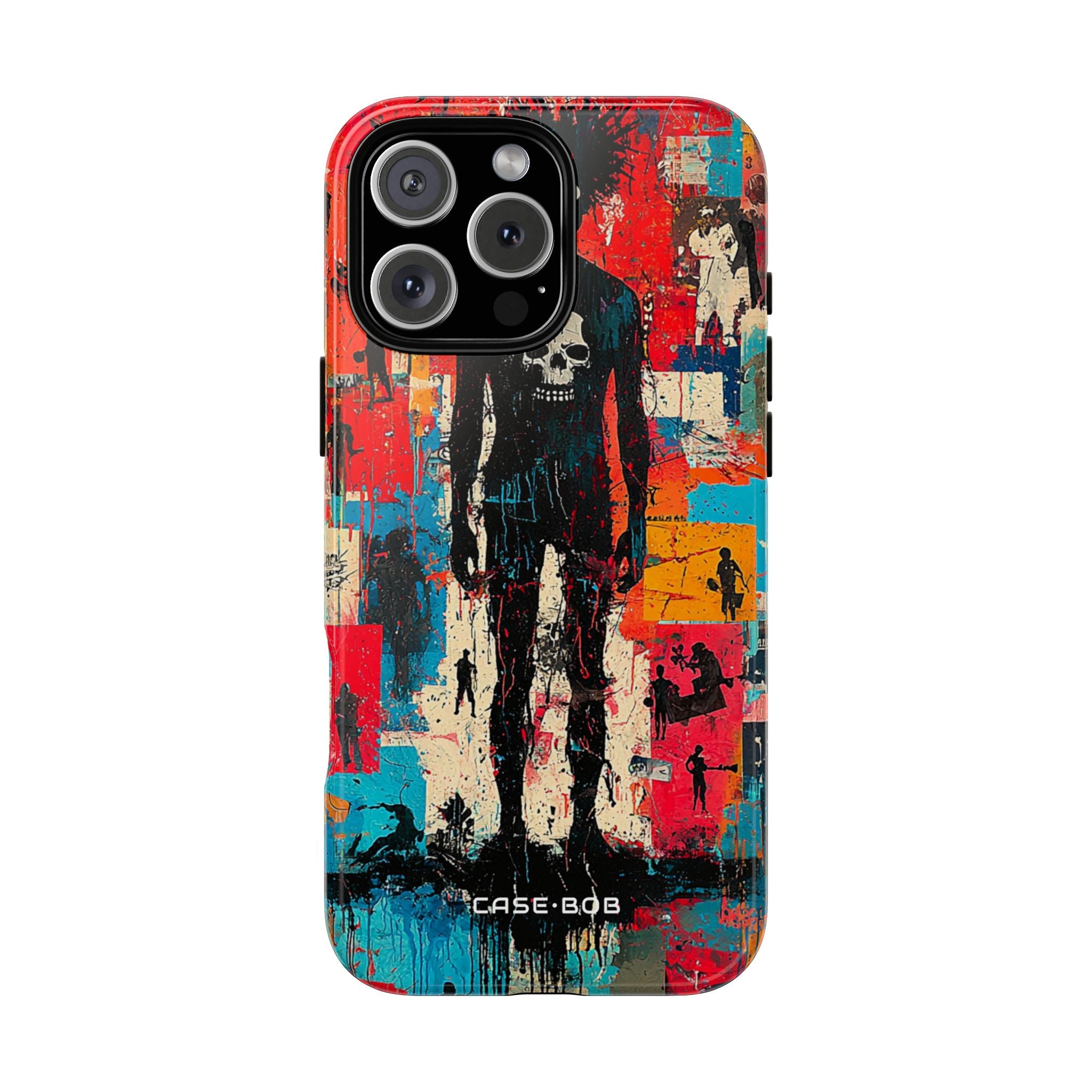 Spiky Skull Silhouette iPhone 16 Pro Max Case - Tough