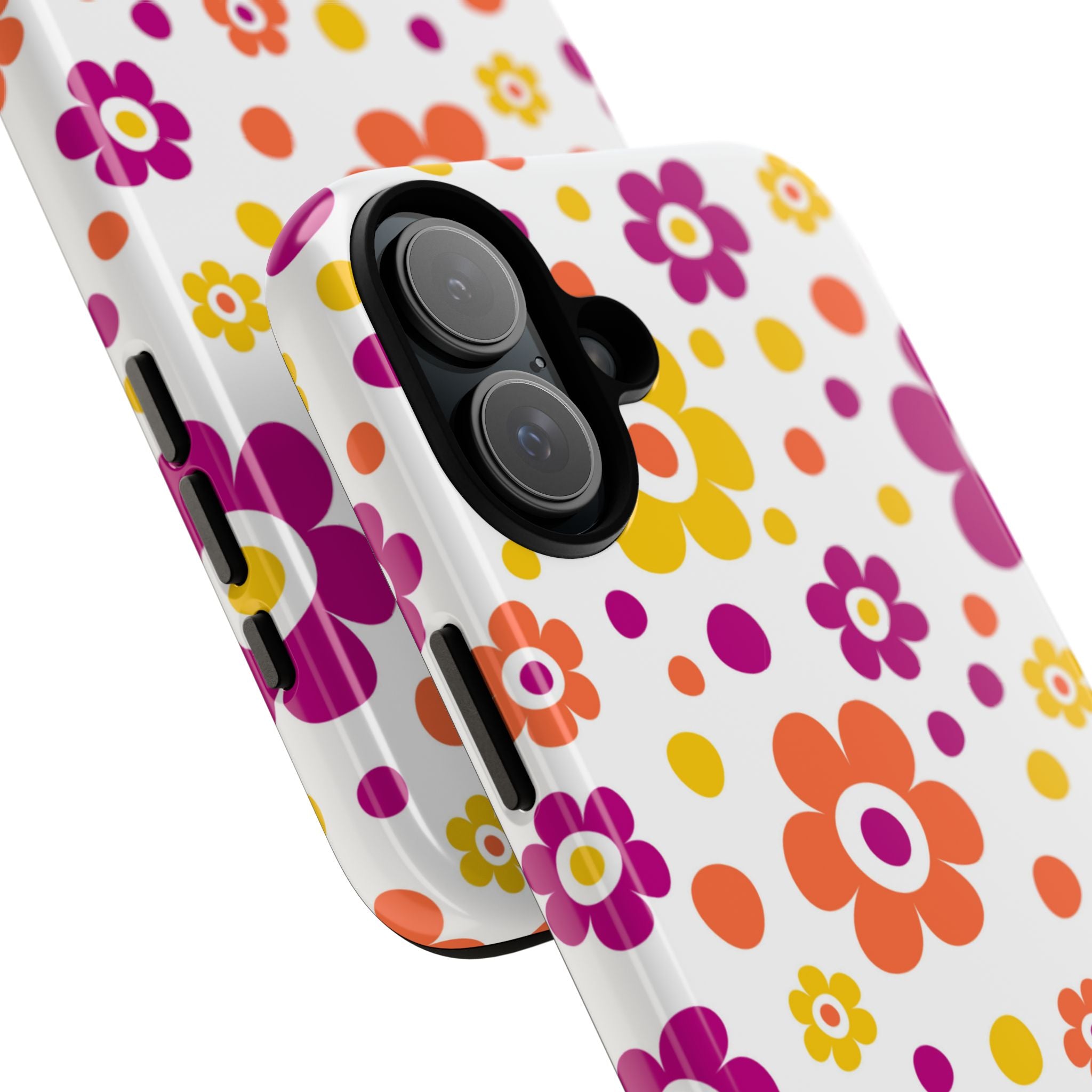 Retro Floral Playfulness - iPhone Case
