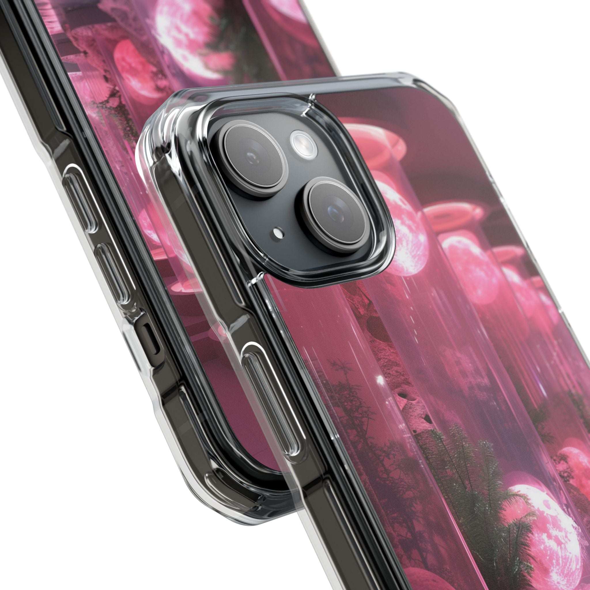 Futuristic Moon Garden iPhone 15 - Impact Clear+