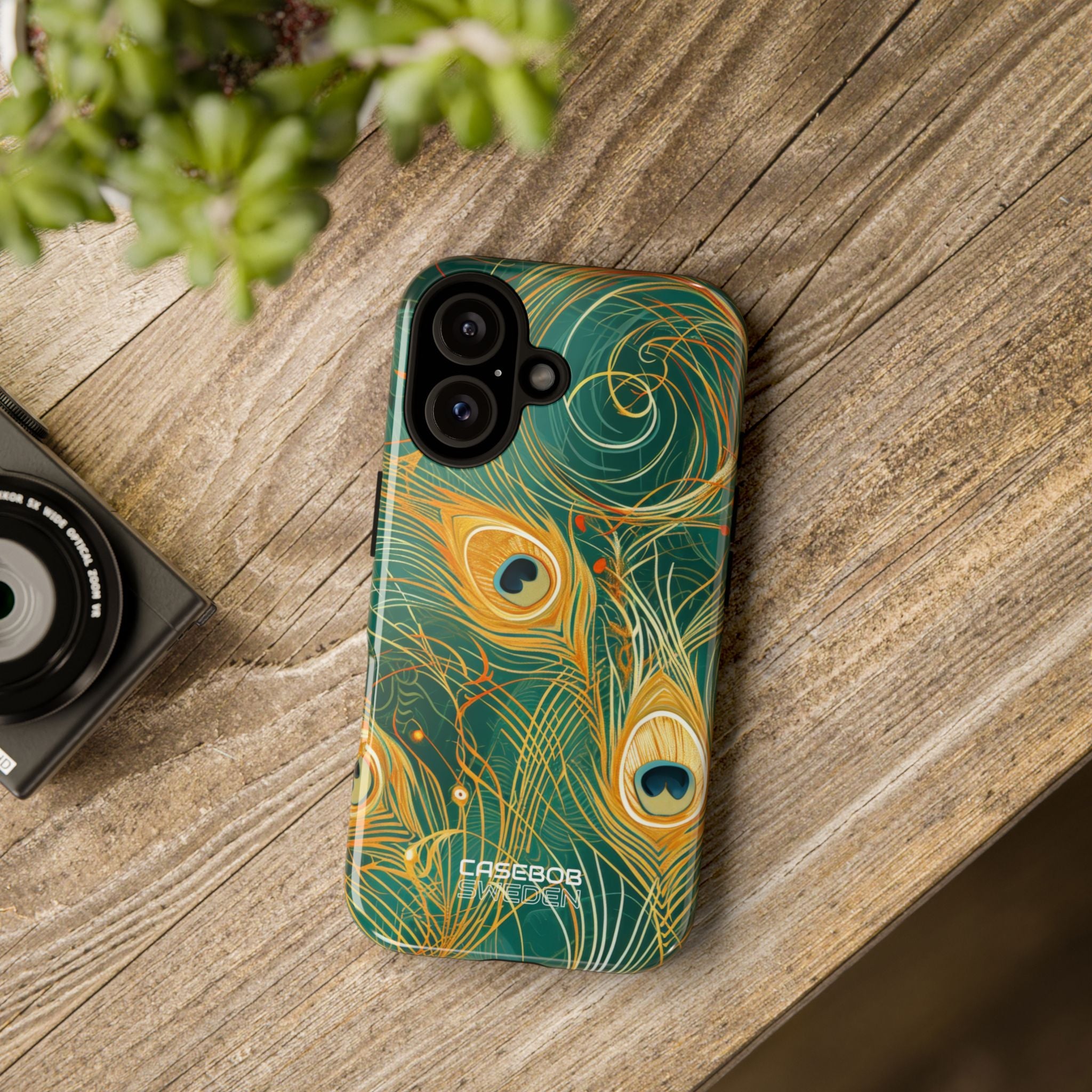 Vibrant Peacock Whirl iPhone 16 - Tough