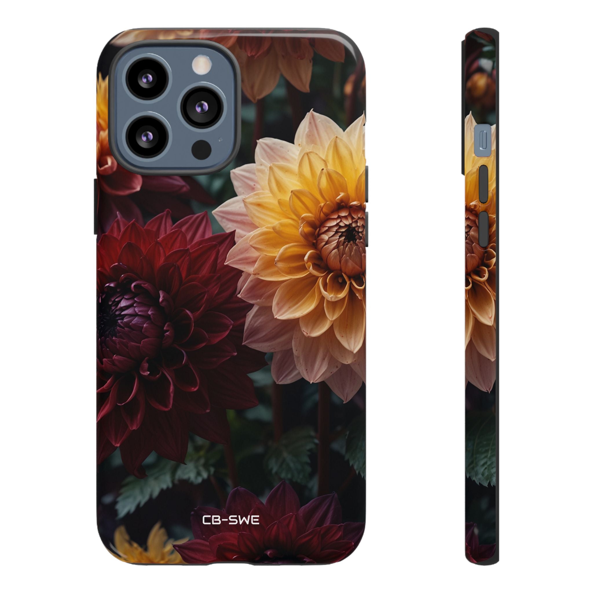 Dahlias Embrace Light - iPhone Case