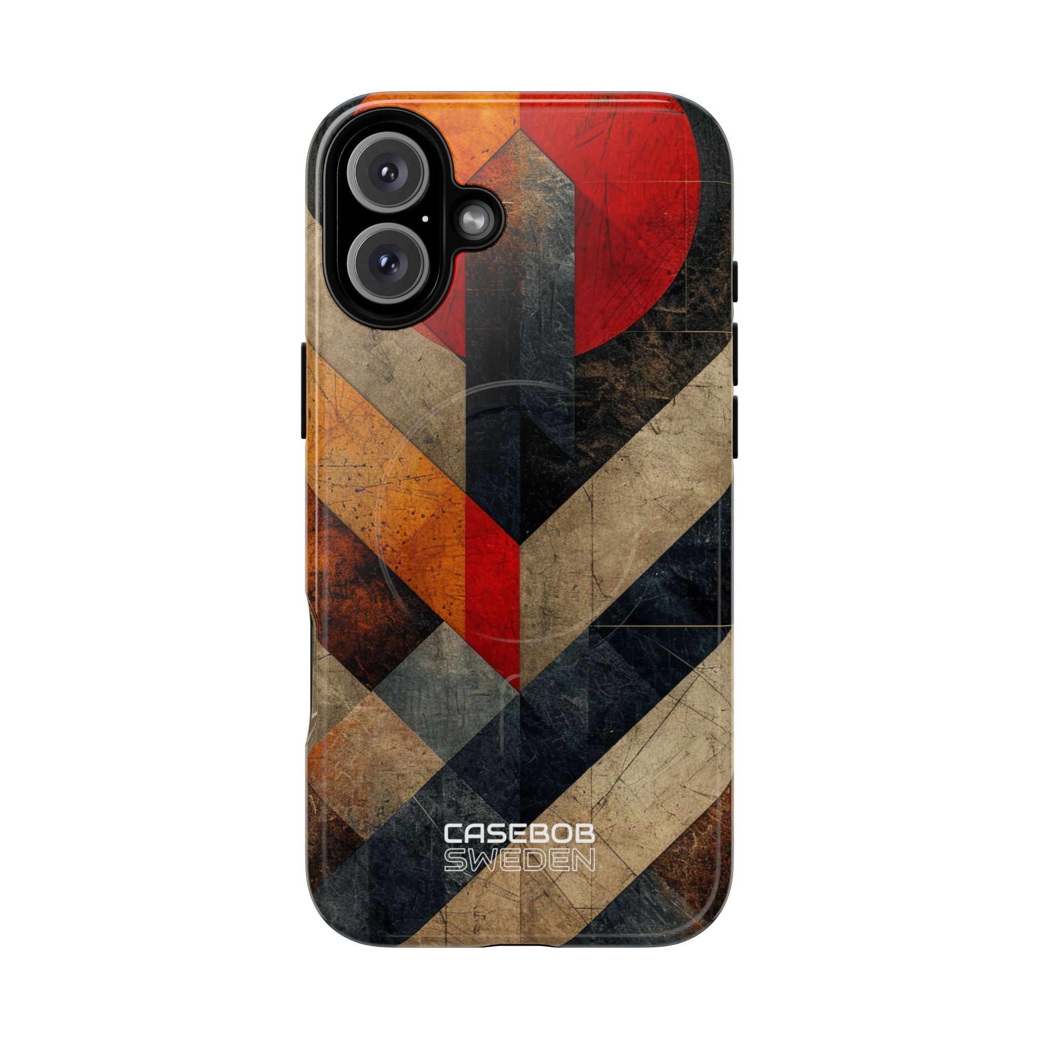 Crimson Circle Geometry iPhone 16 - Tough+