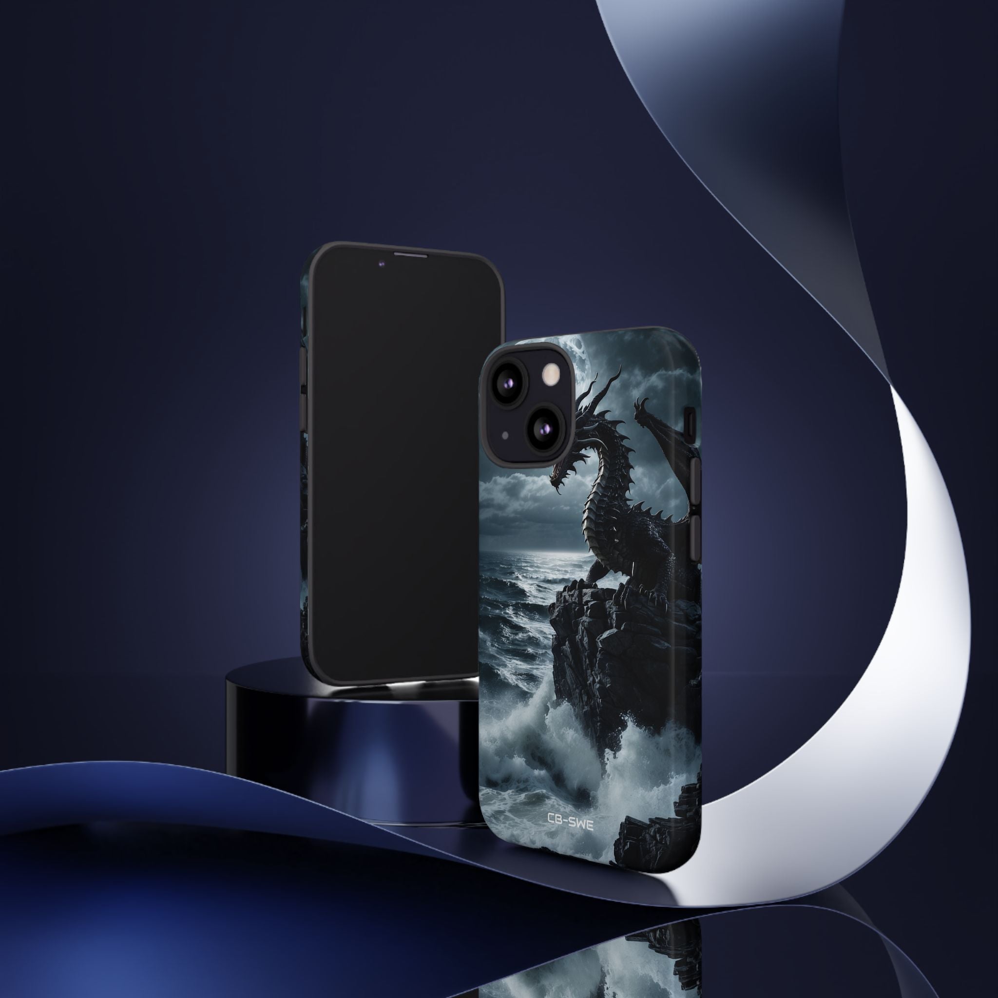 Dragon Roars Against Sea - iPhone Case
