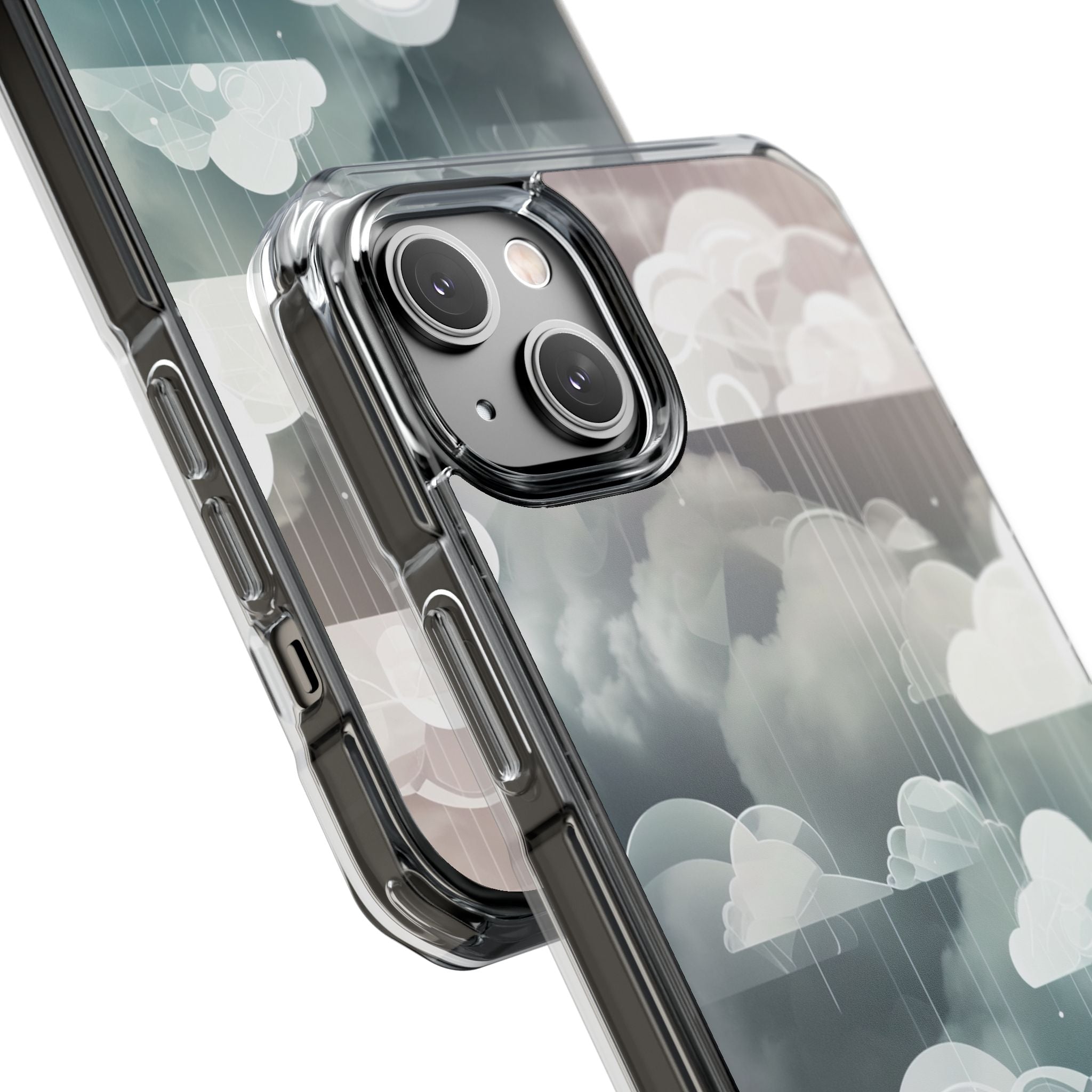 Silver Dream Clouds iPhone 14 - Impact Clear+