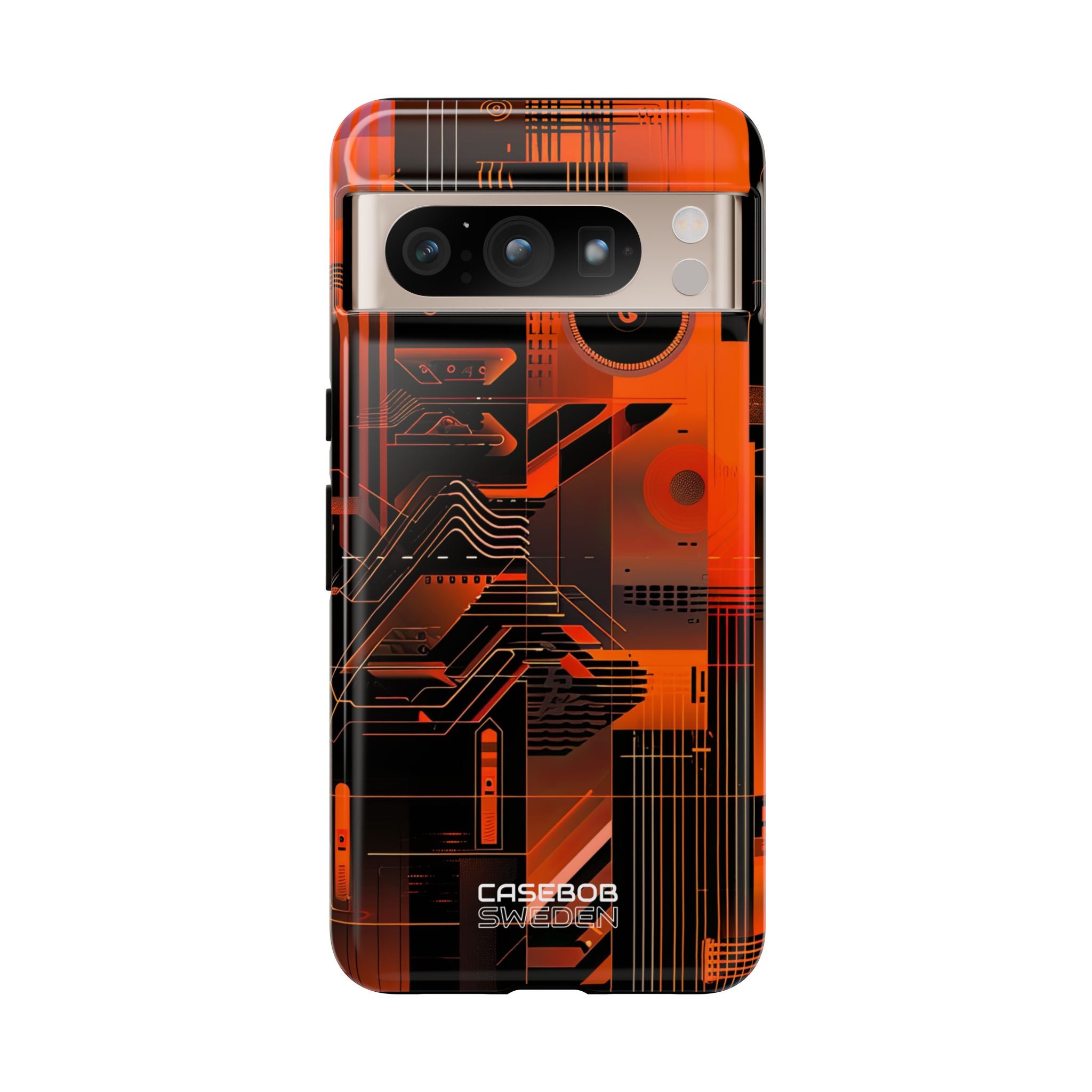 Orange Circuit Dreams Google Pixel 8 - Resistente