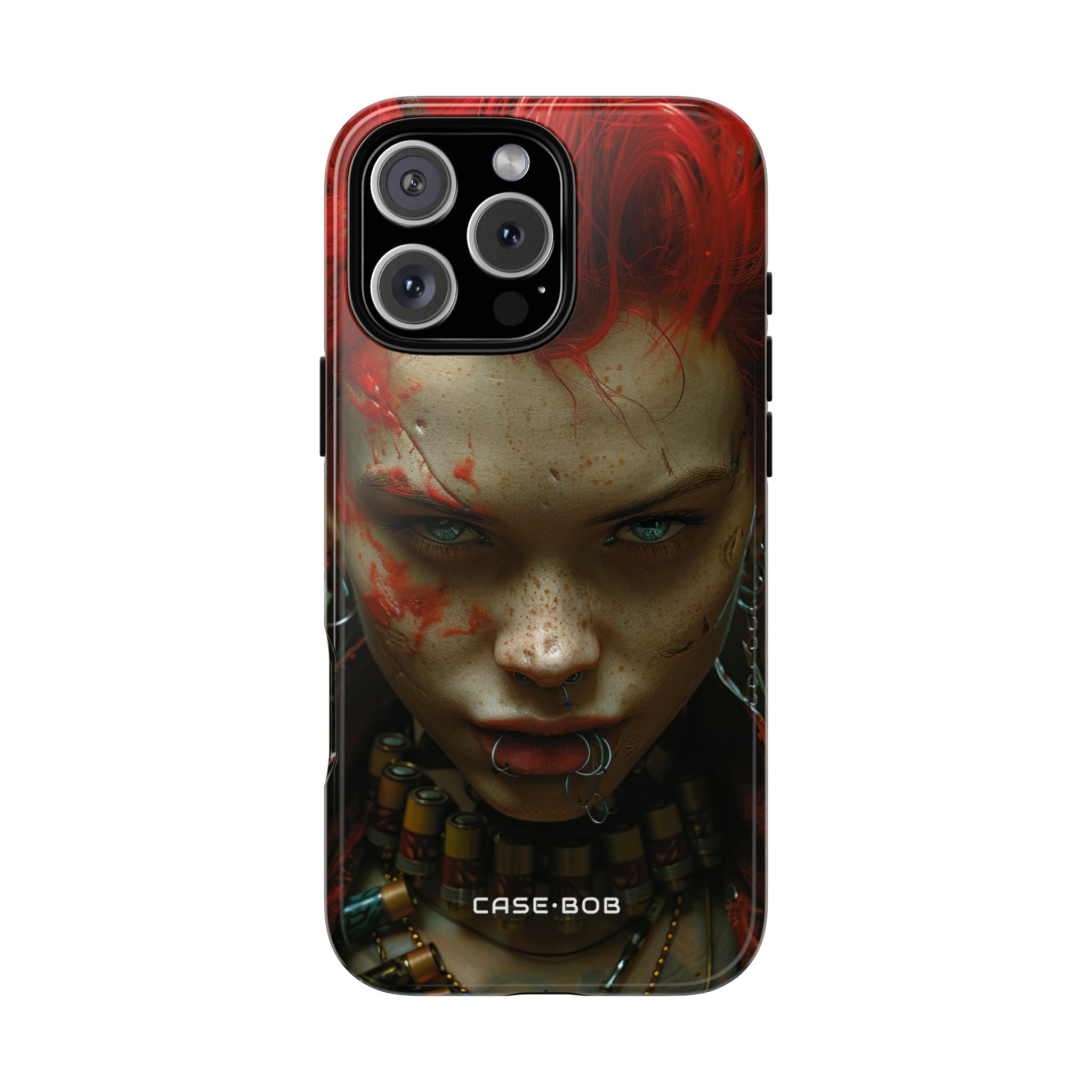 Red Spike Gaze iPhone 16 Pro Max Case - Tough