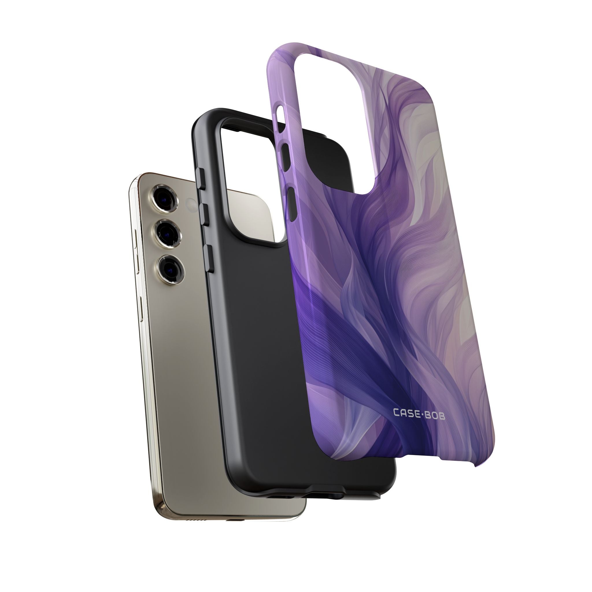 Purple Ribbon Waves Samsung S23 Case - Tough