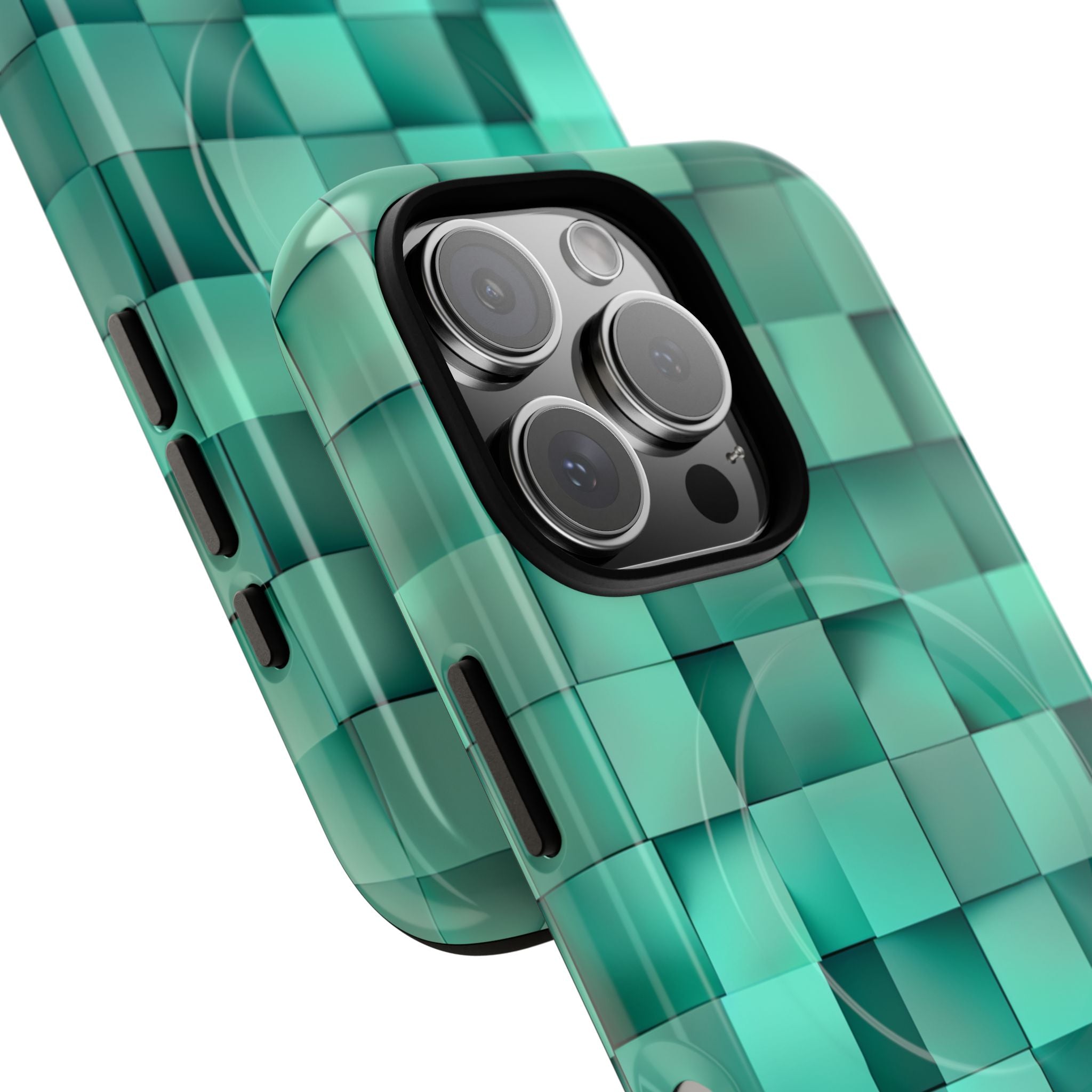 Folded Blue Squares iPhone 16 - Tough+