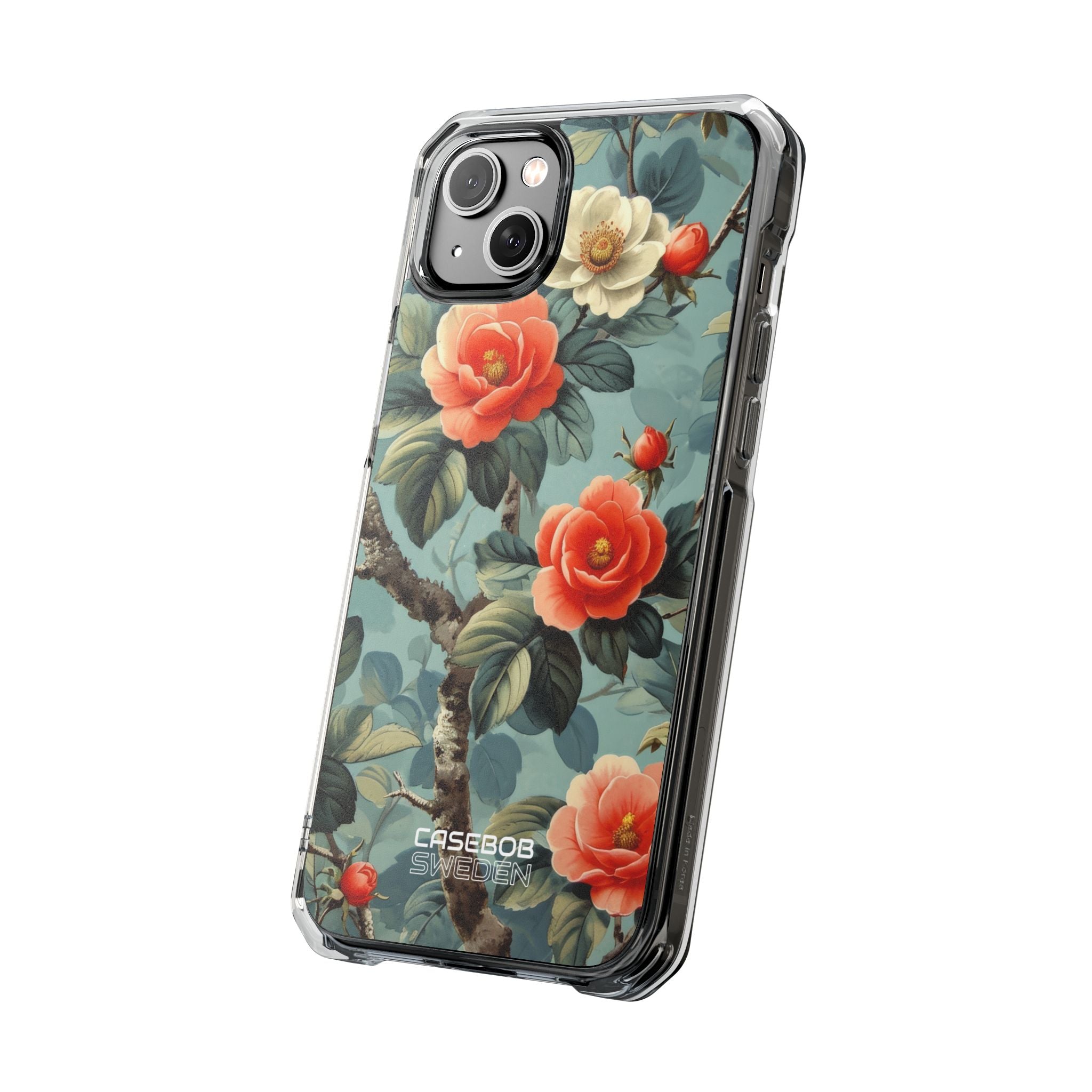 Coral Blossom Tapestry iPhone 14 - Impact Clear+