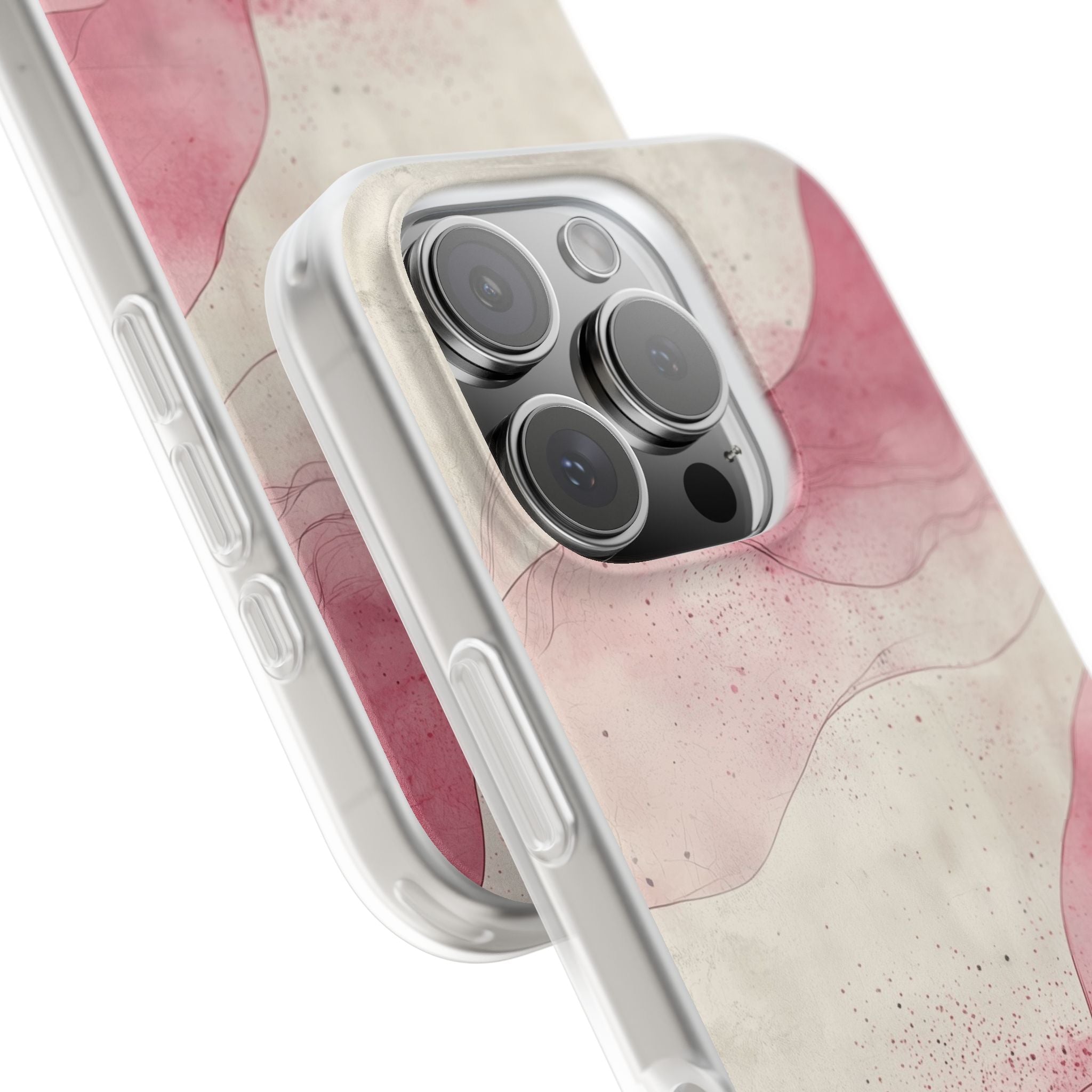 Crimson Waves iPhone 16 Pro Case - Soft