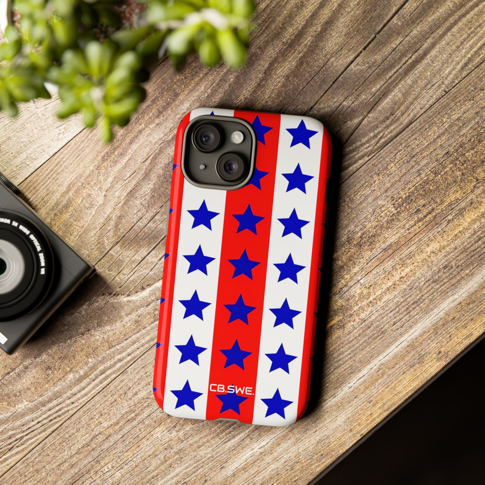Patriotic American Flag Inspired Seamless iPhone 15 - Tough