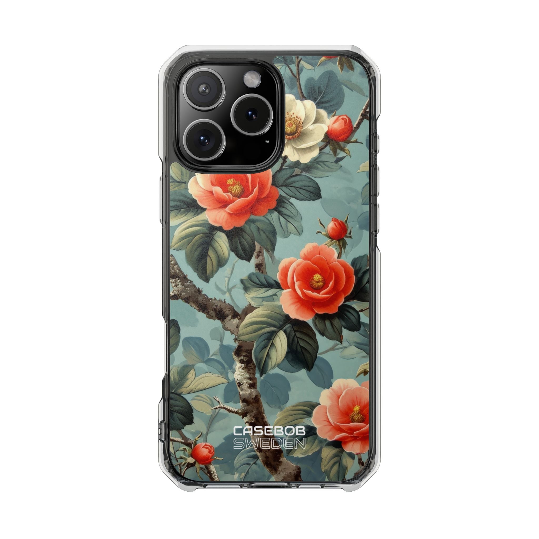 Coral Blossom Tapestry iPhone 16 - Impact Clear+