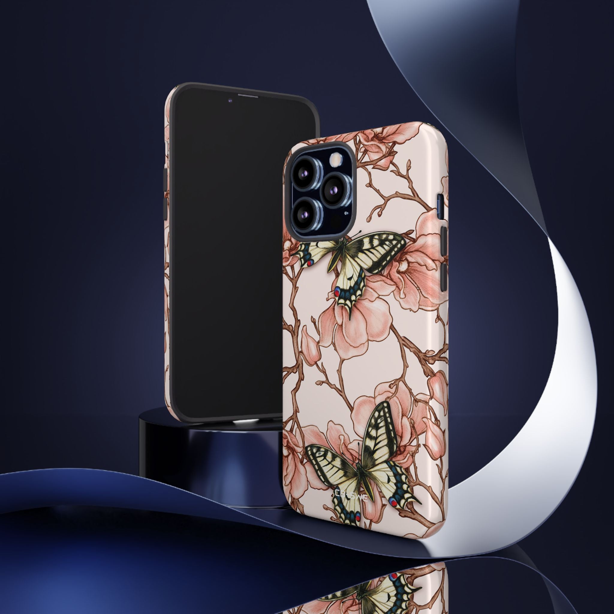Butterflies and Magnolias Harmony - iPhone Case