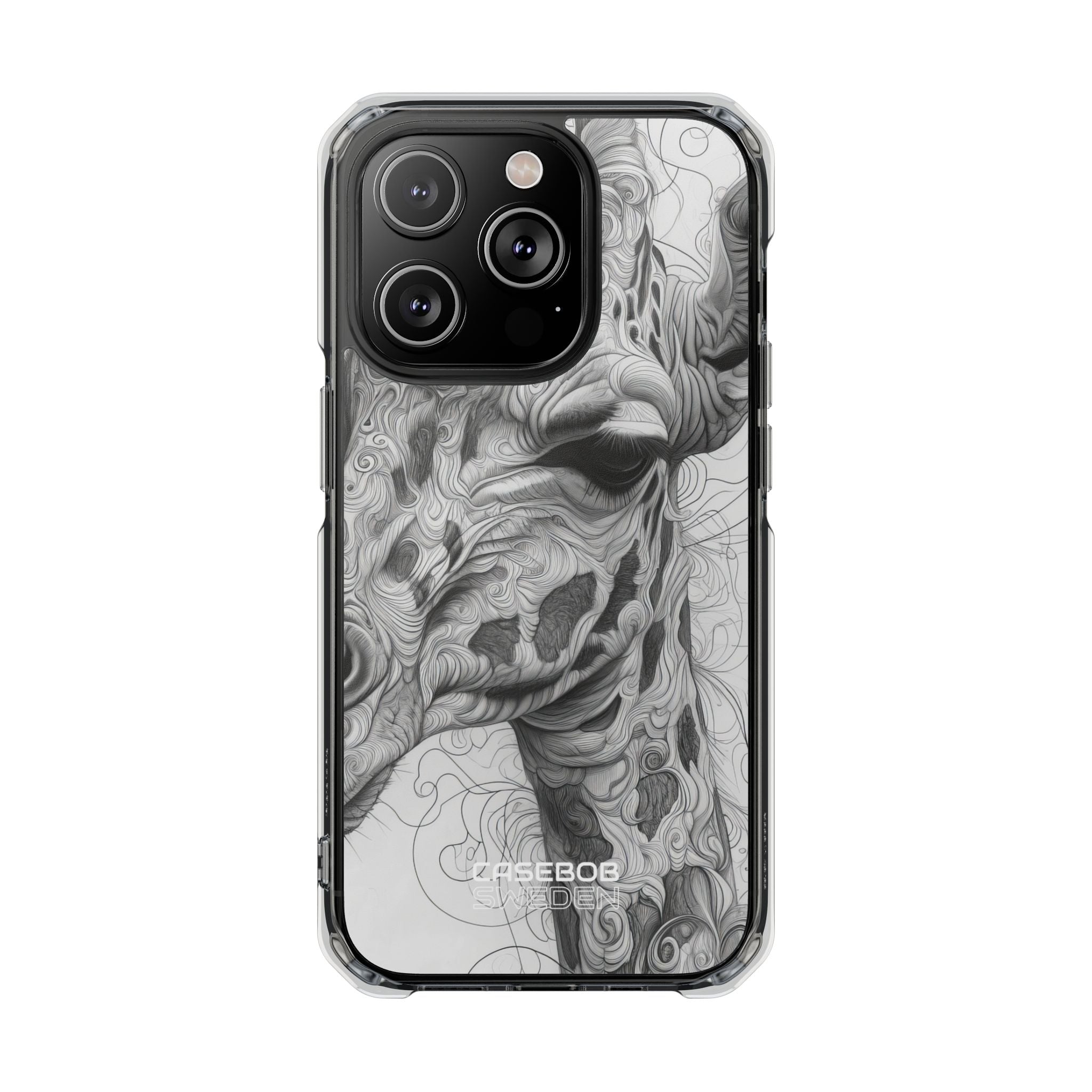 Swirling Giraffe Art iPhone 14 - Impact Clear+