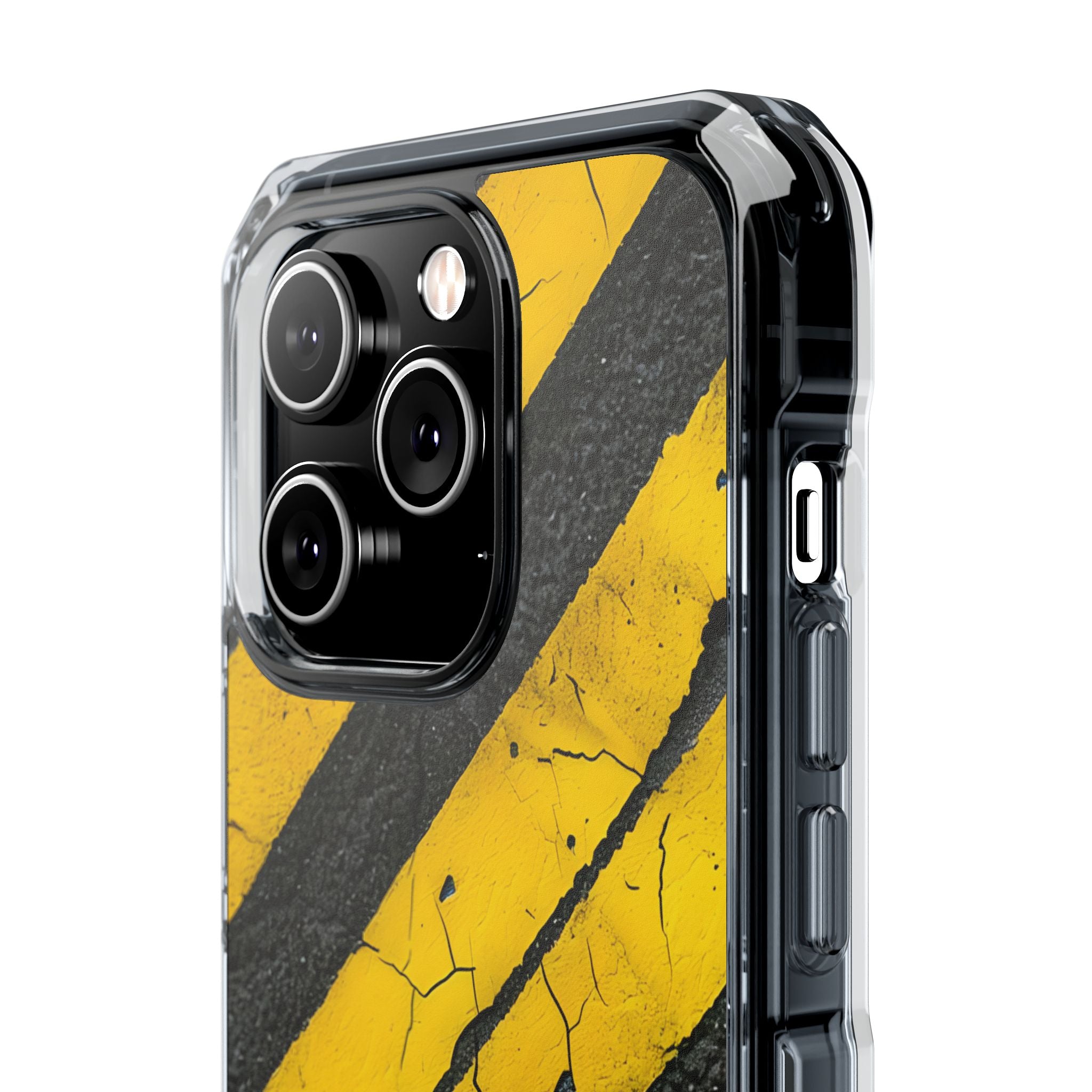 Yellow Stripe Distress iPhone 14 Pro Case - Impact