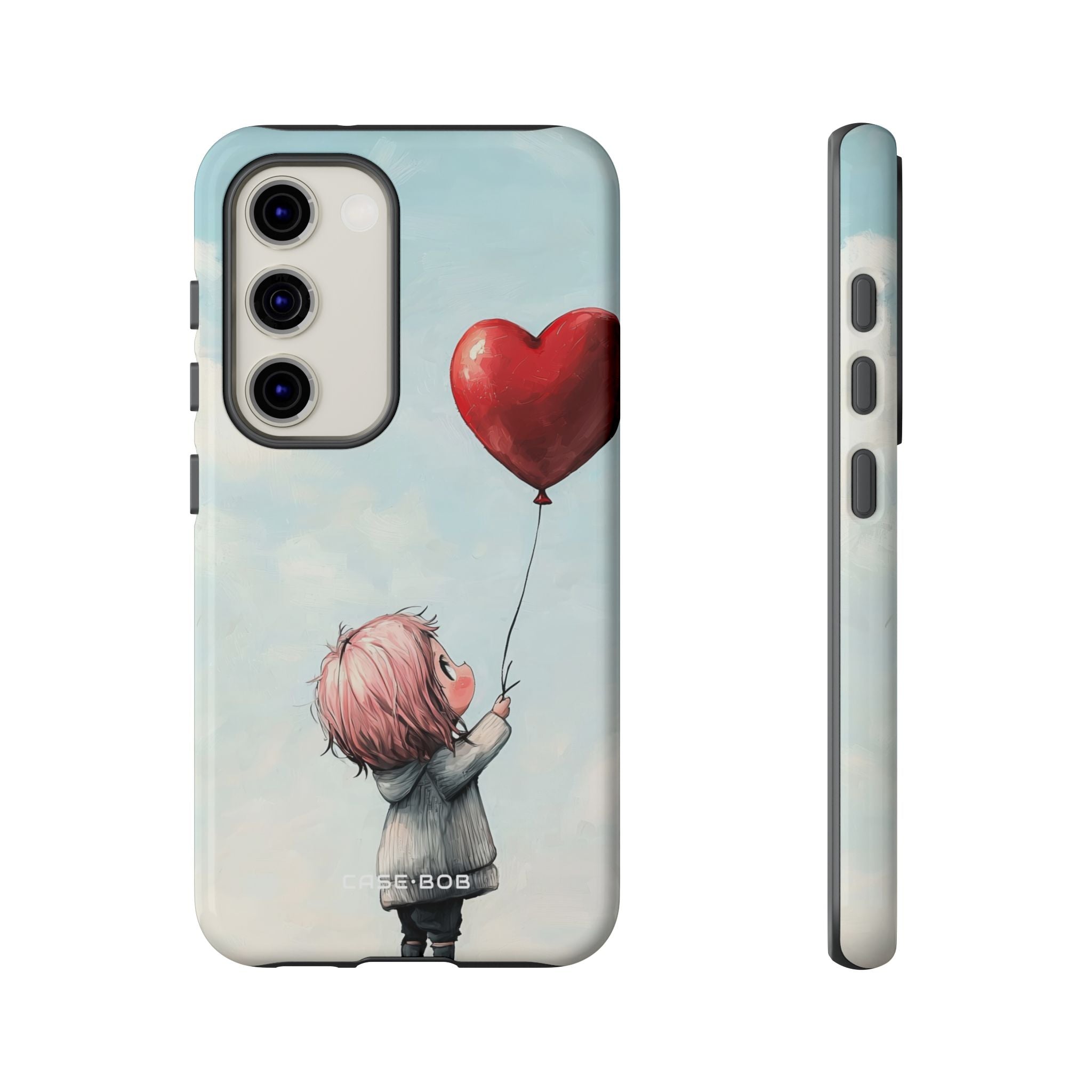 Heart Balloon Glow Samsung S23 Case - Tough