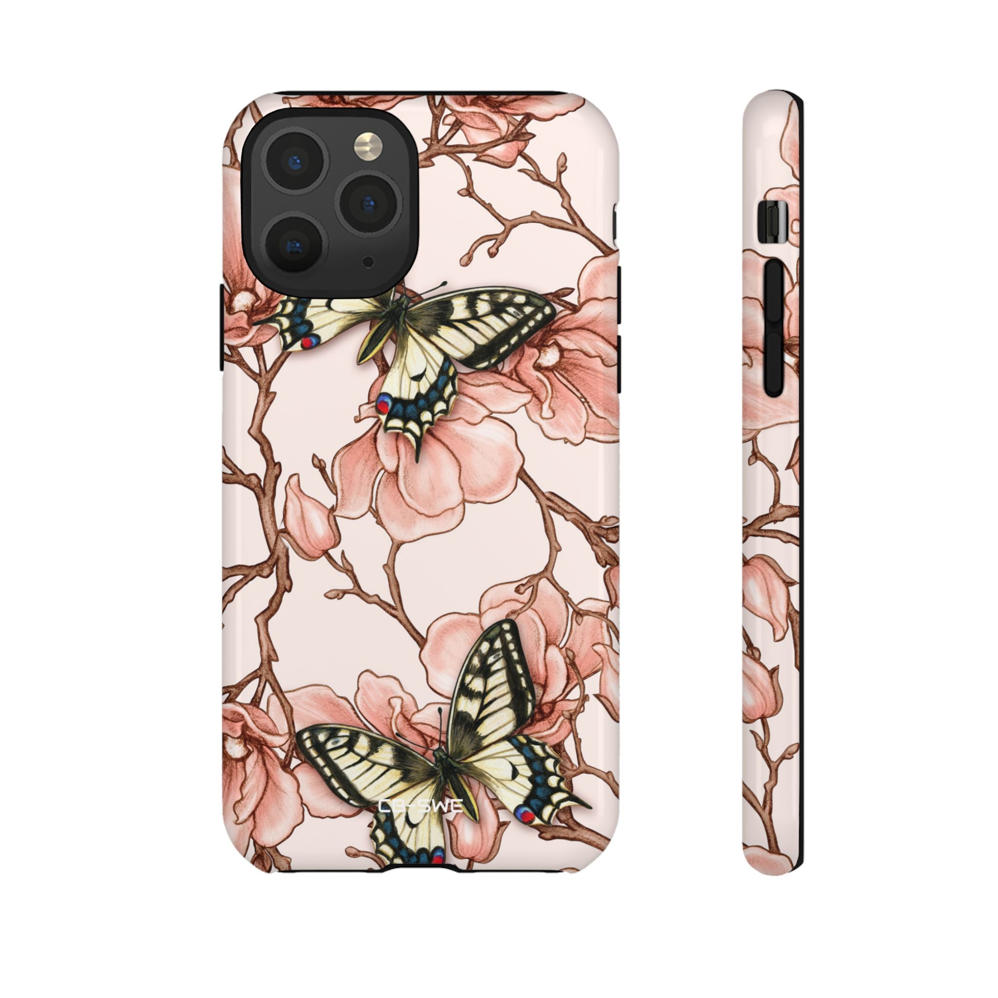Butterflies and Magnolias Harmony - iPhone Case