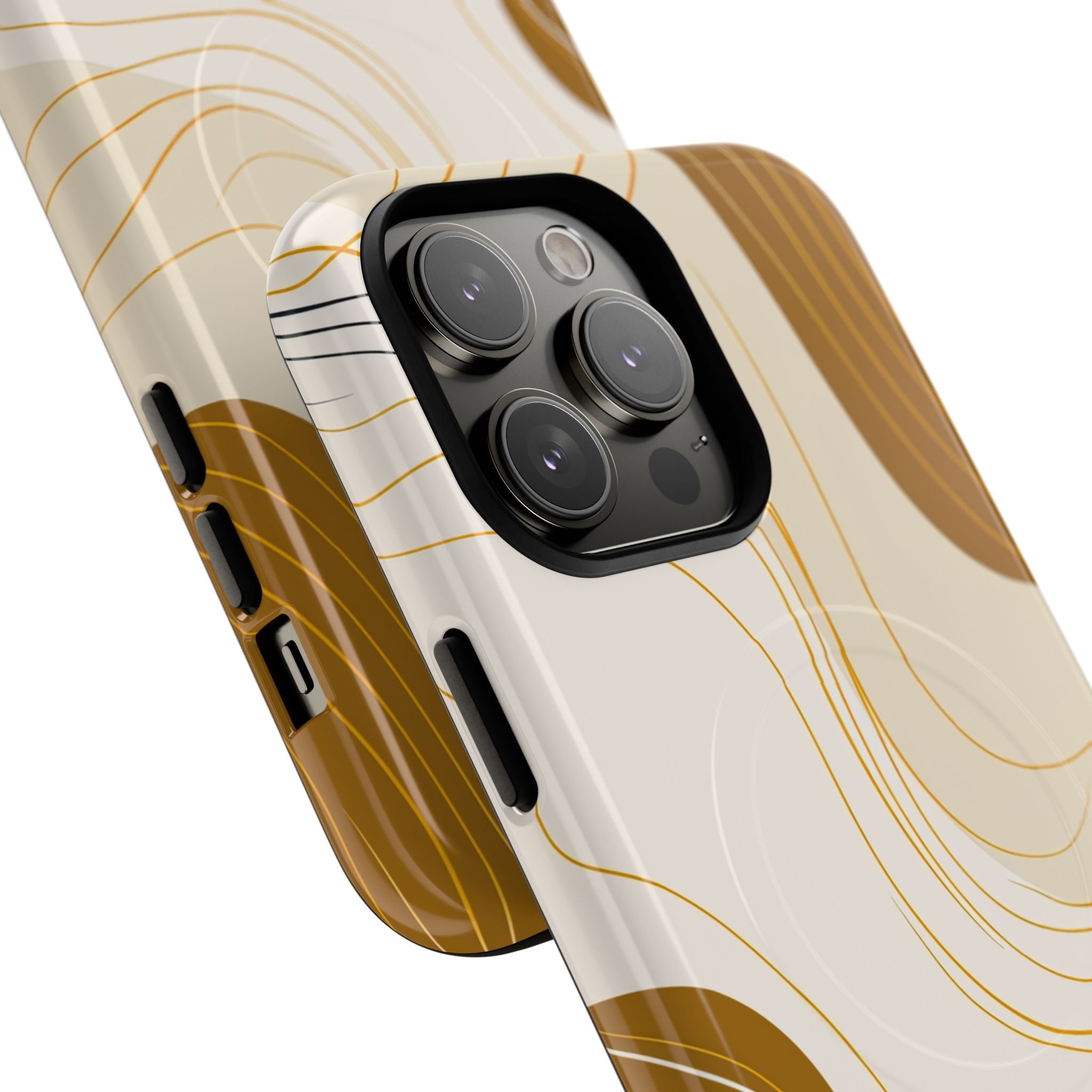 Golden Flow Lines iPhone 14 - Tough+