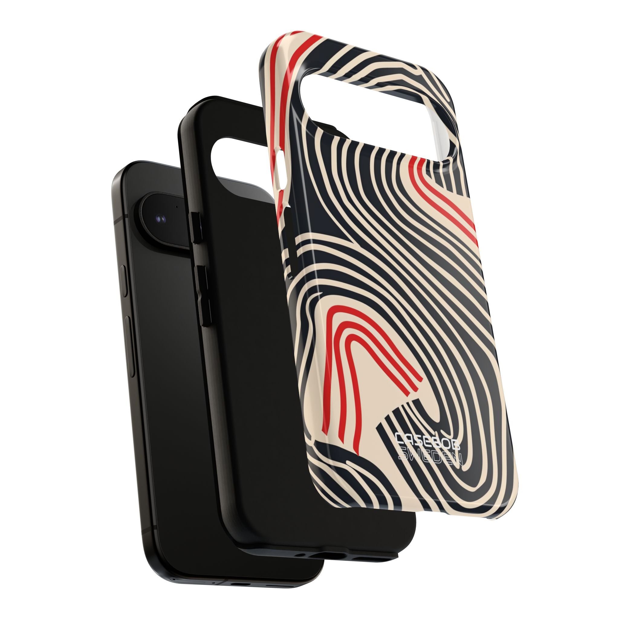 Wavy Red Flow Google Pixel 9 - Tough