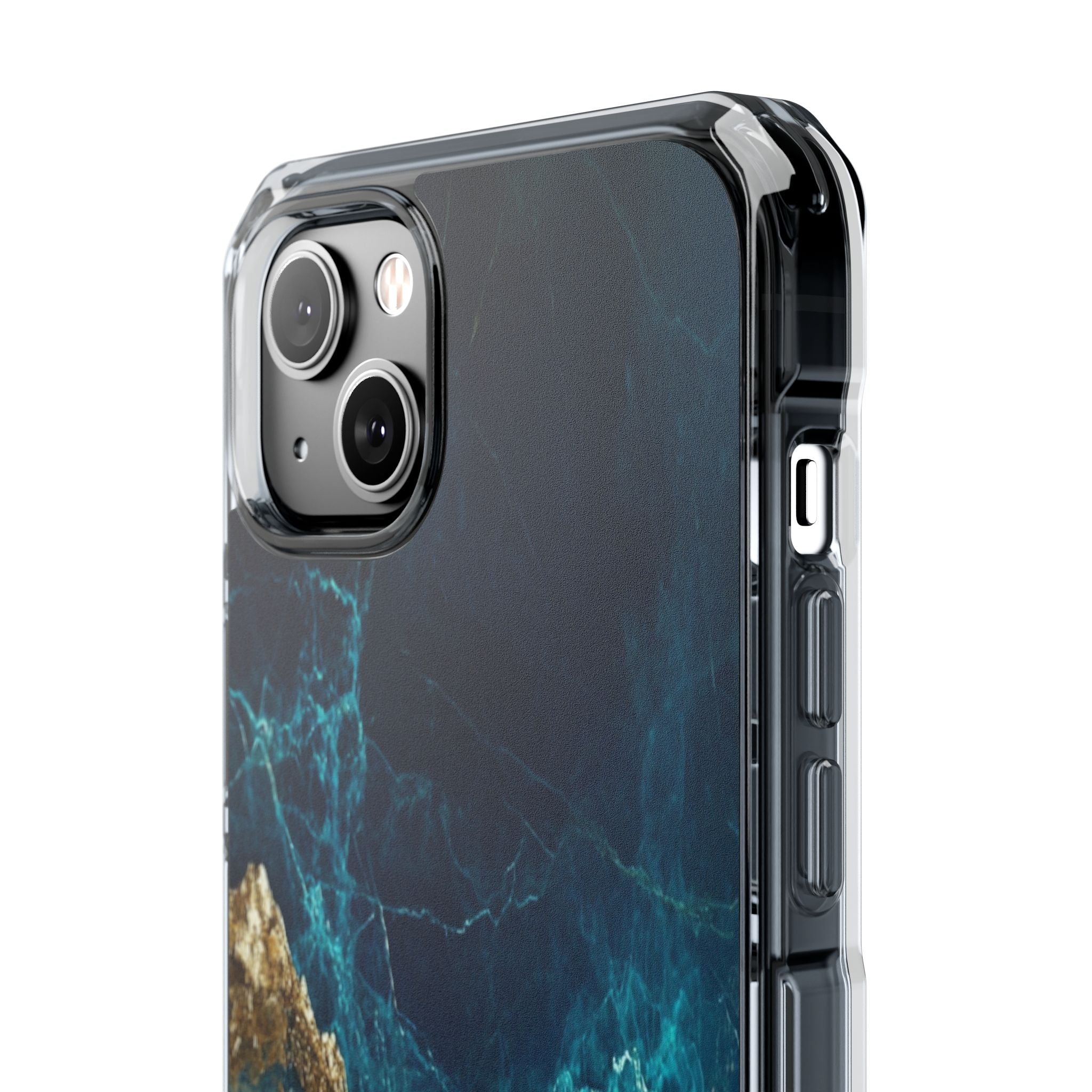 Jagged Gold Split iPhone 14 Plus Case - Impact