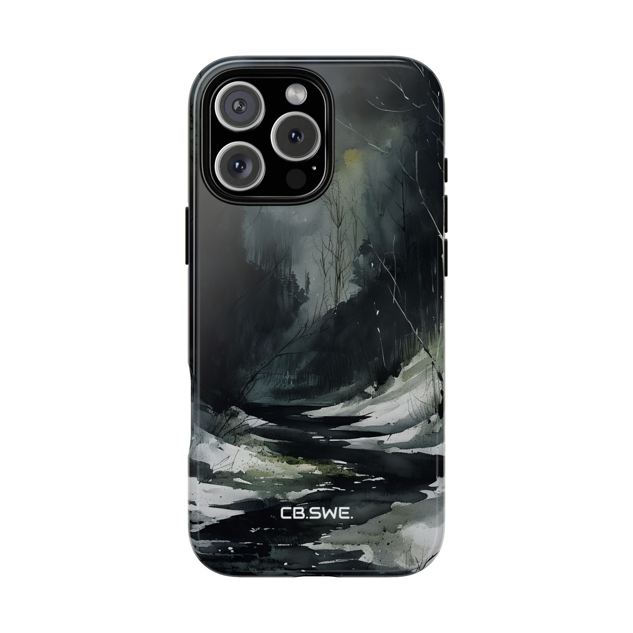 Moody Winter Landscape Watercolor Art Phone Cover iPhone 16 - Tough