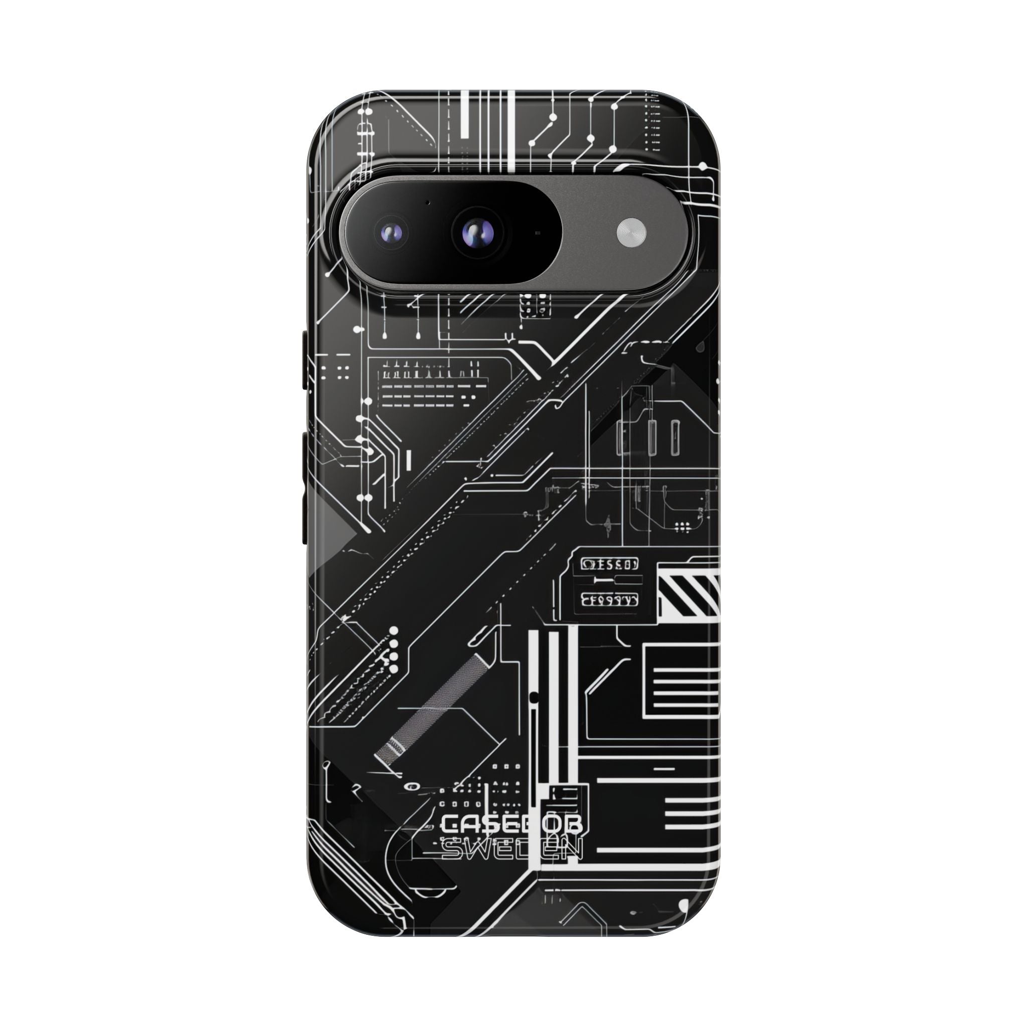 Futuristic Circuit Grid Google Pixel 9 - Tough
