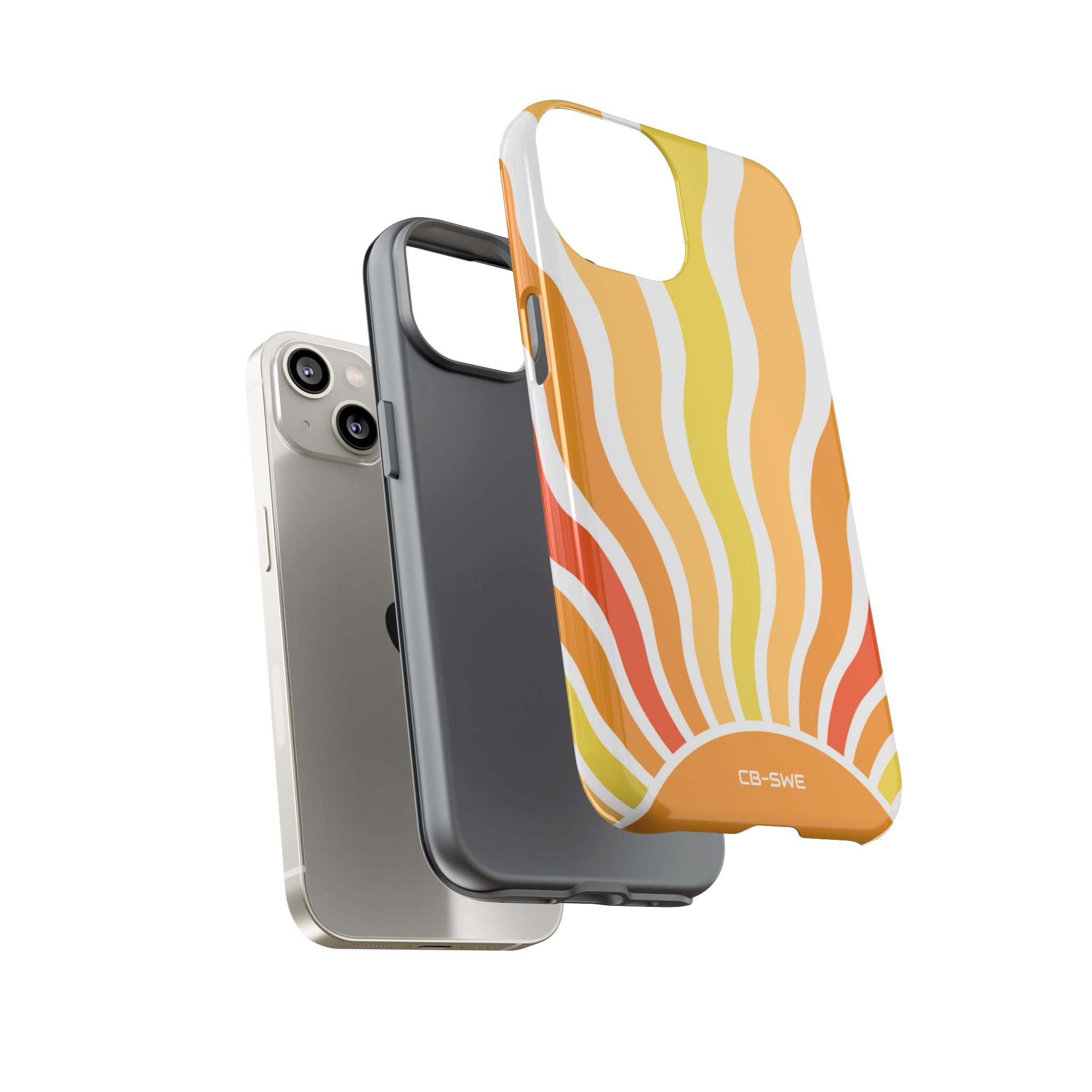 Retro Sunshine Waves - iPhone Case