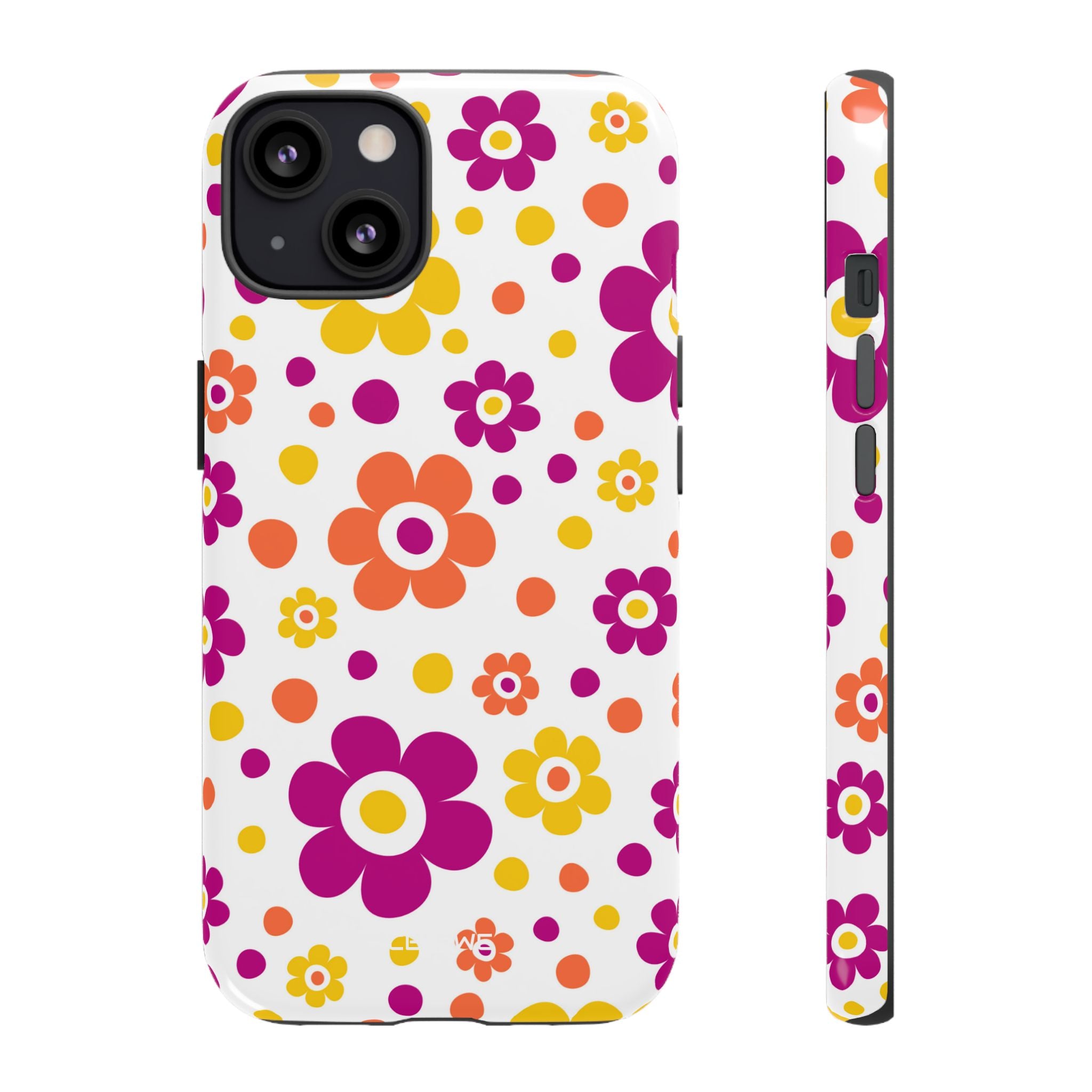 Retro Floral Playfulness - iPhone Case