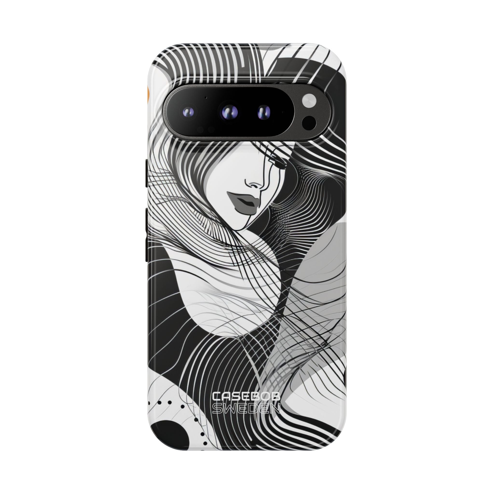 Orange Wave Motion Google Pixel 9 - Tough