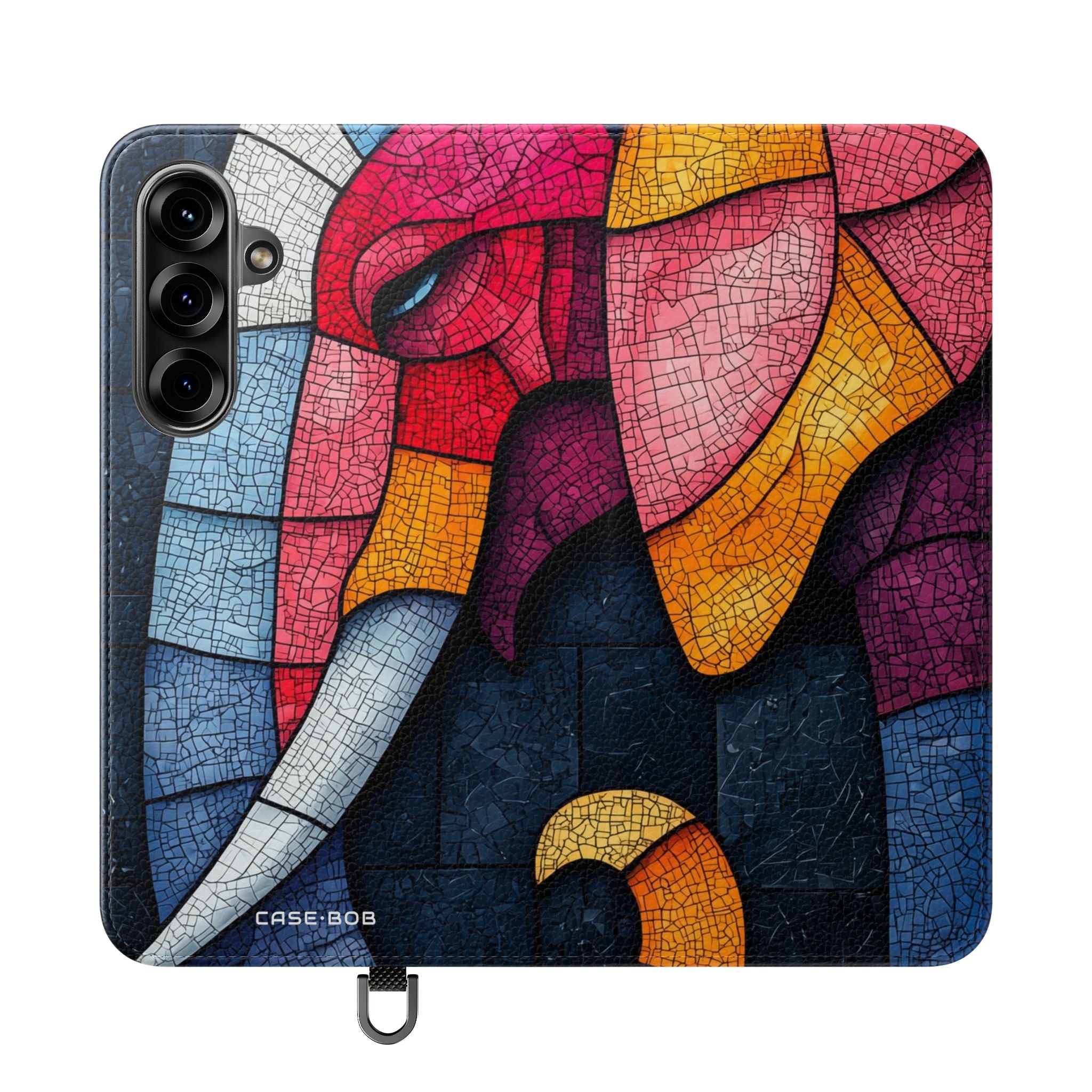 Blue Mosaic Elephant - Samsung S25+ Case - Wallet
