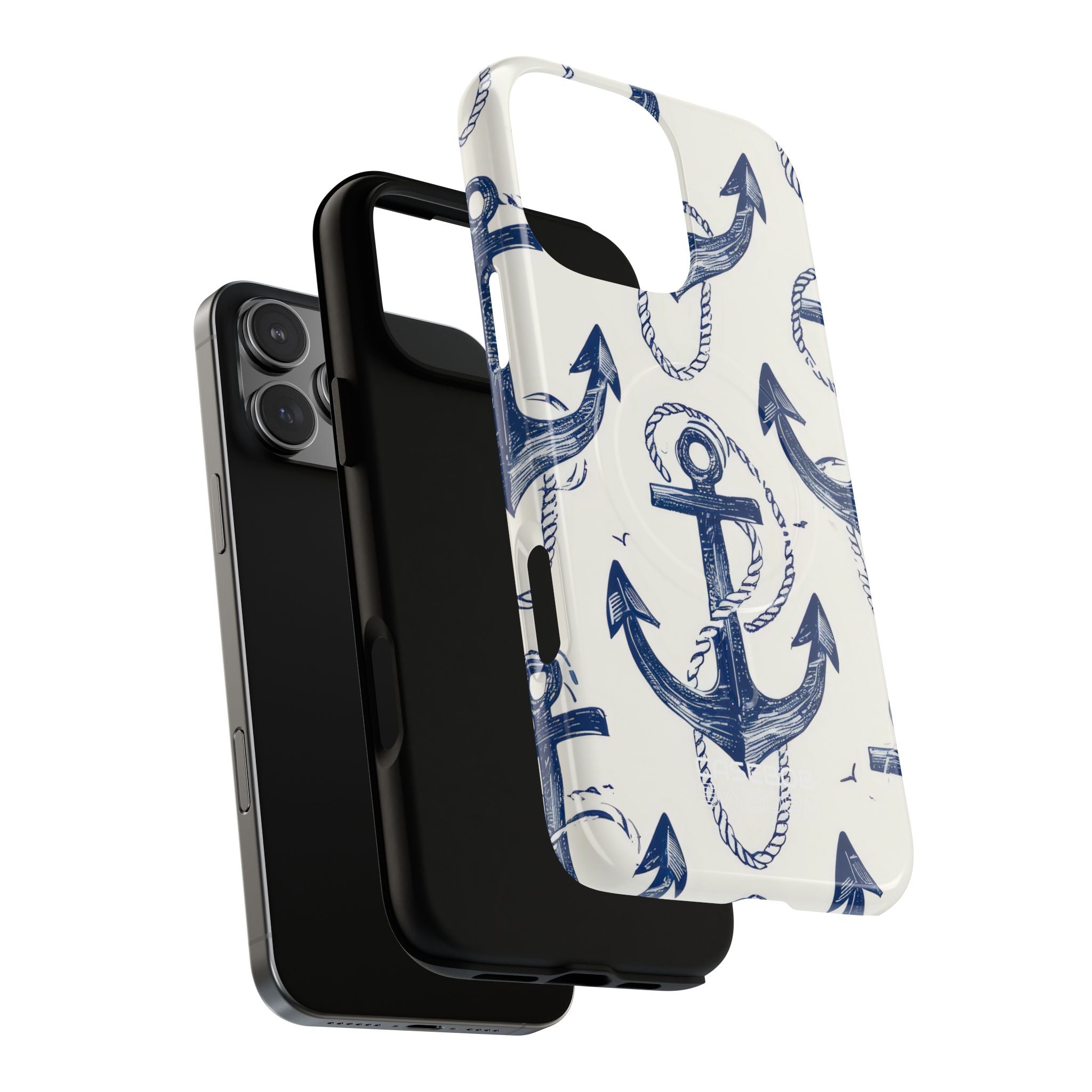 Navy Anchor Tapestry iPhone 16 - Tough+