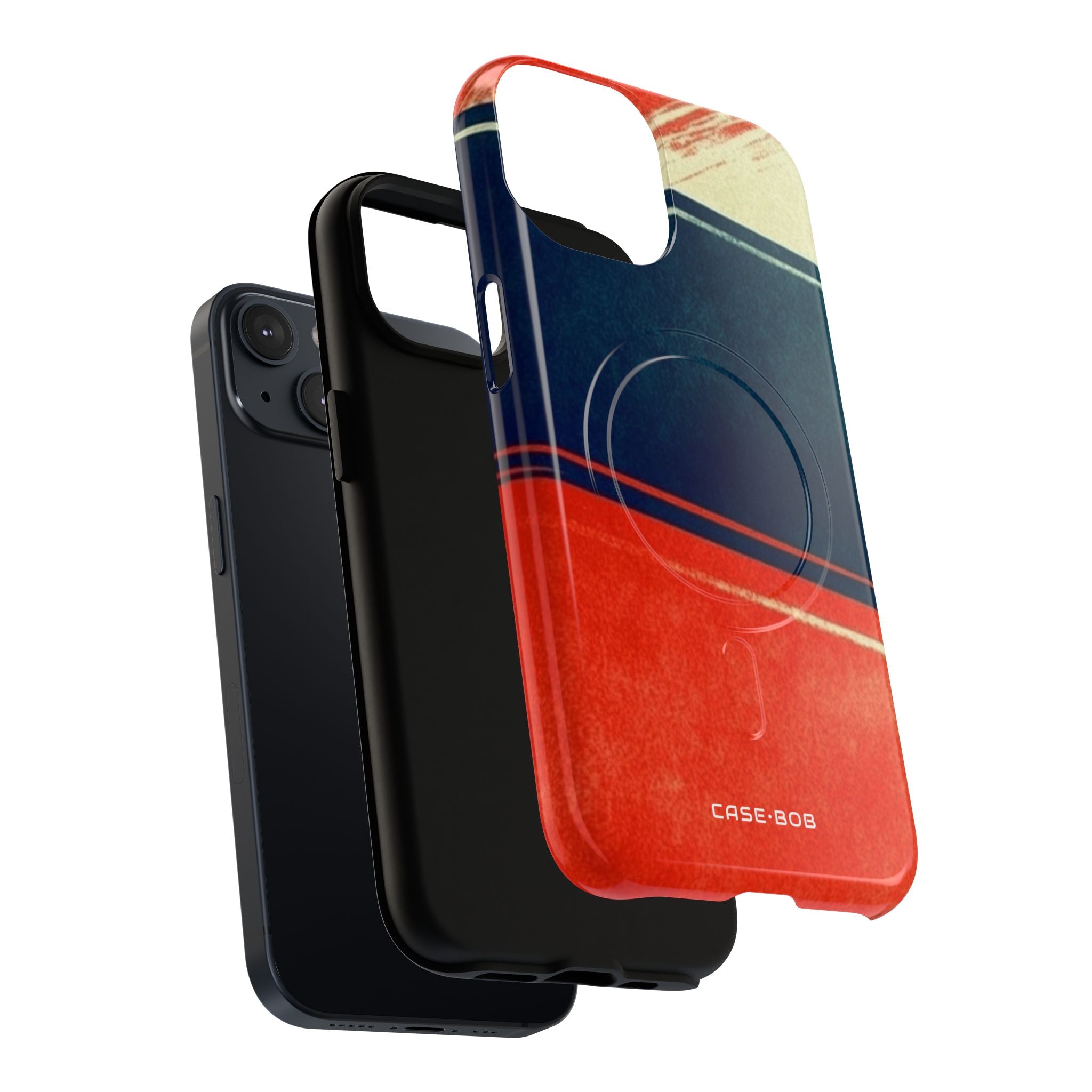 Blue Diagonal Motion iPhone 14 Case - Tough+