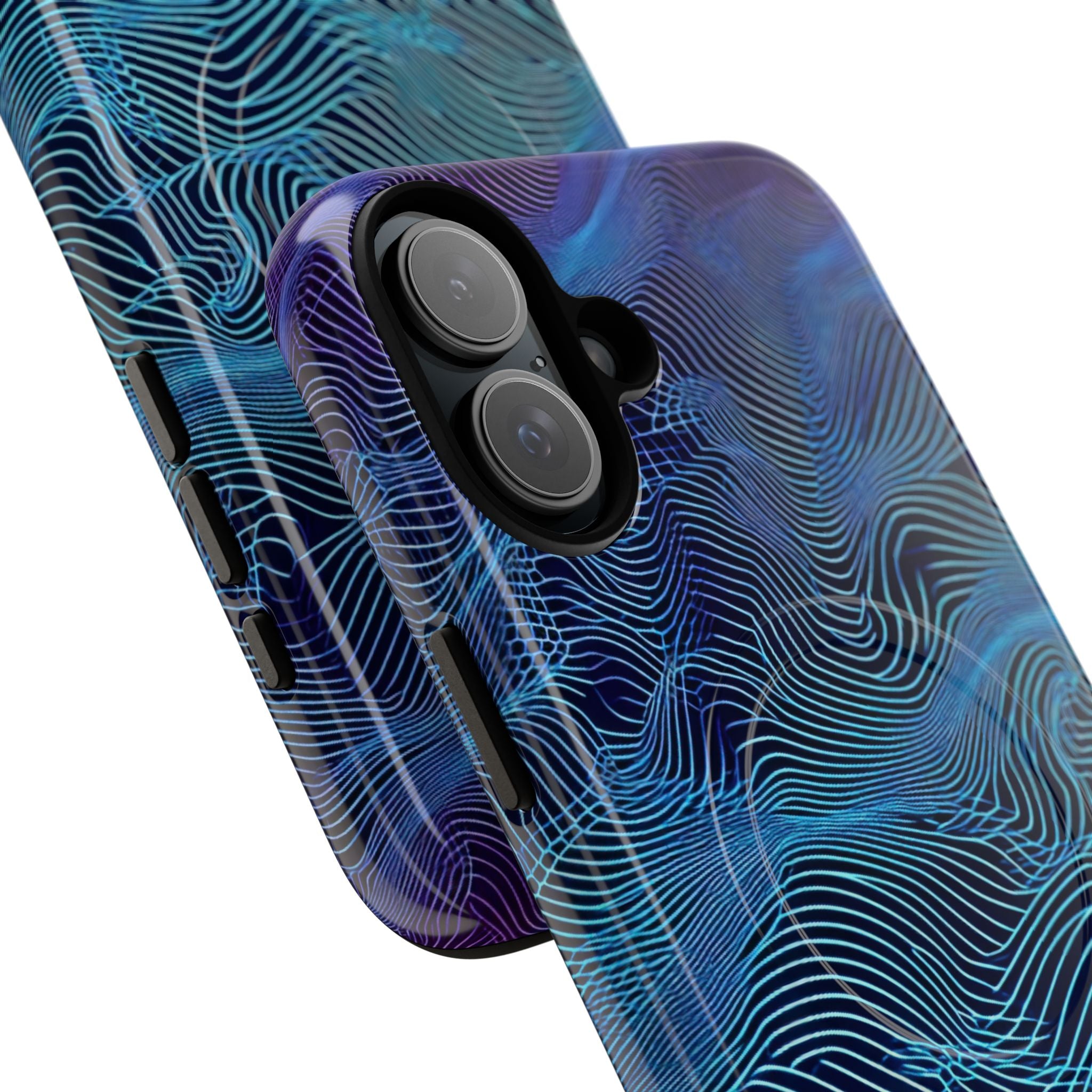 Neon Waves Flow iPhone 16 - Tough+