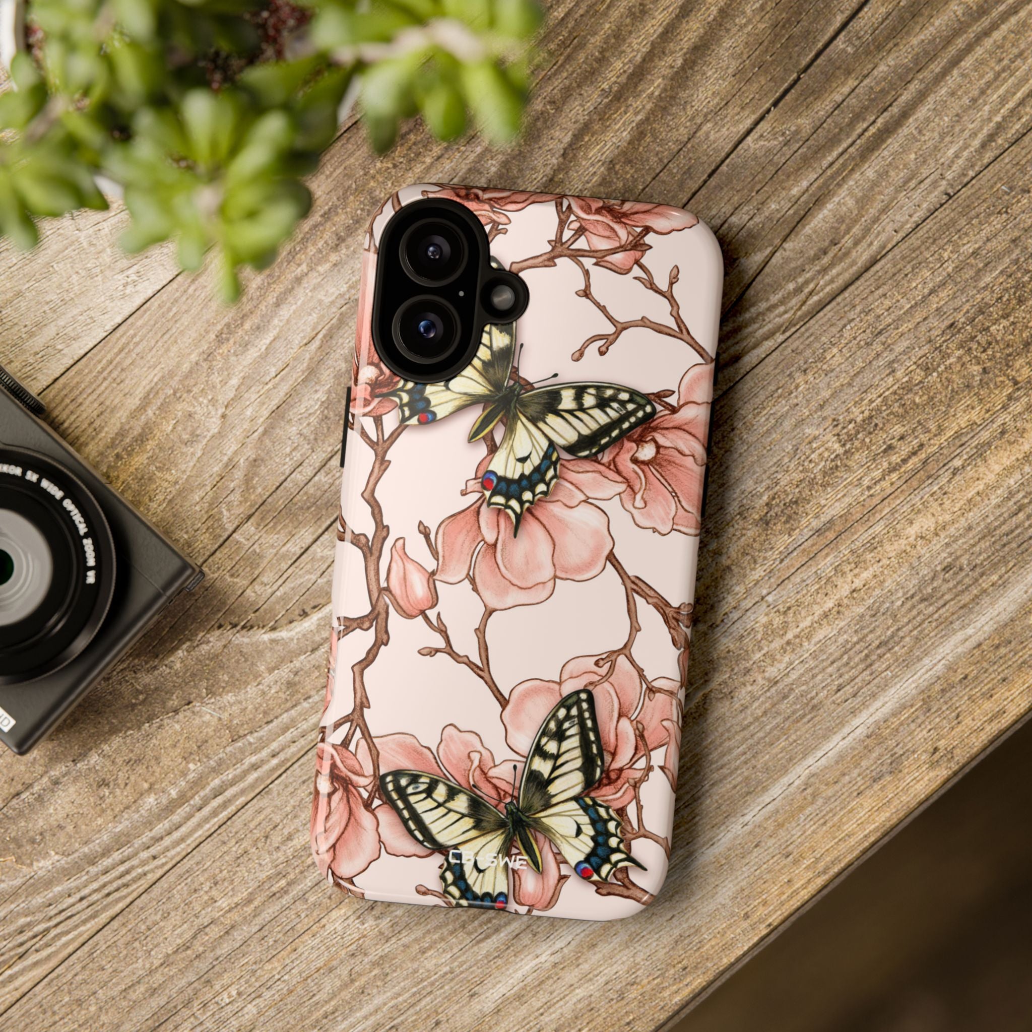 Butterflies and Magnolias Harmony - iPhone Case