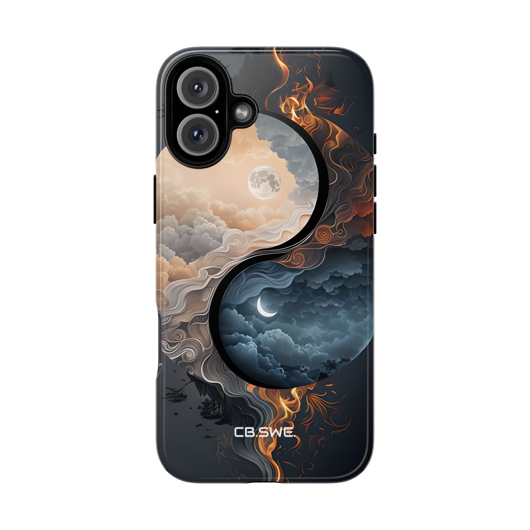 Surreal Day and Night Yin Yang Symbol Artwork Phone Cover iPhone 16 - Tough
