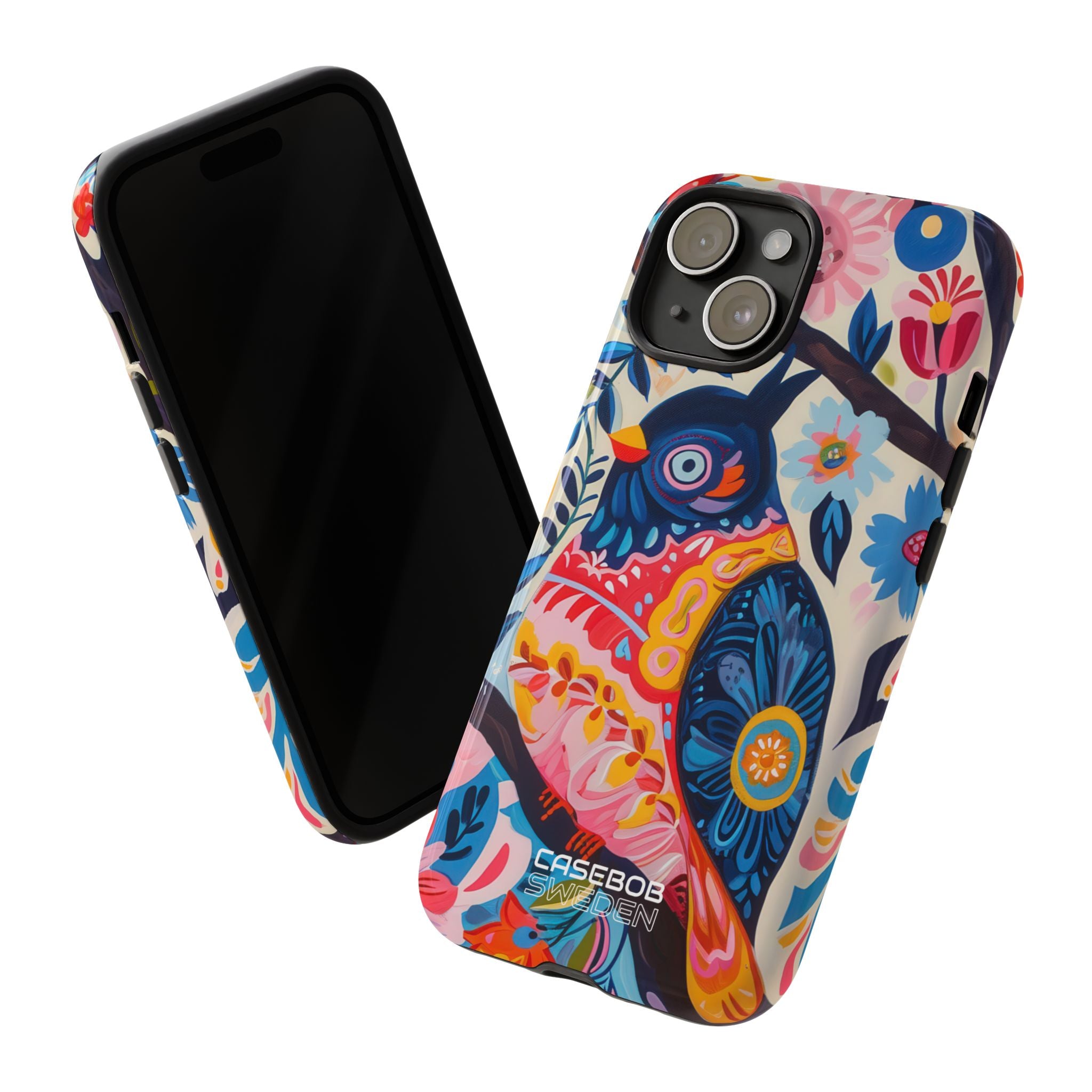 Whimsical Owl Garden iPhone 15 - Tough