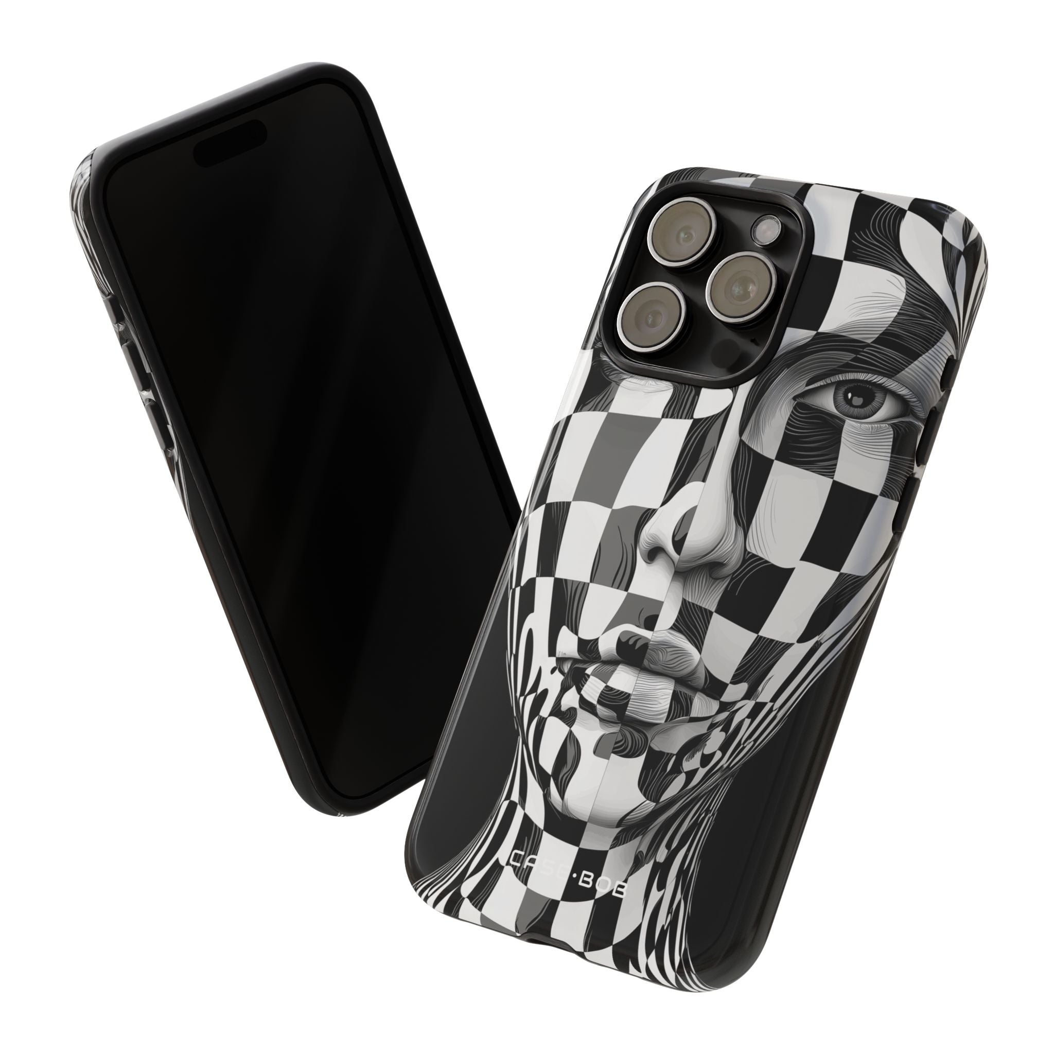 Checkered Face iPhone 15 Pro Max Case - Tough