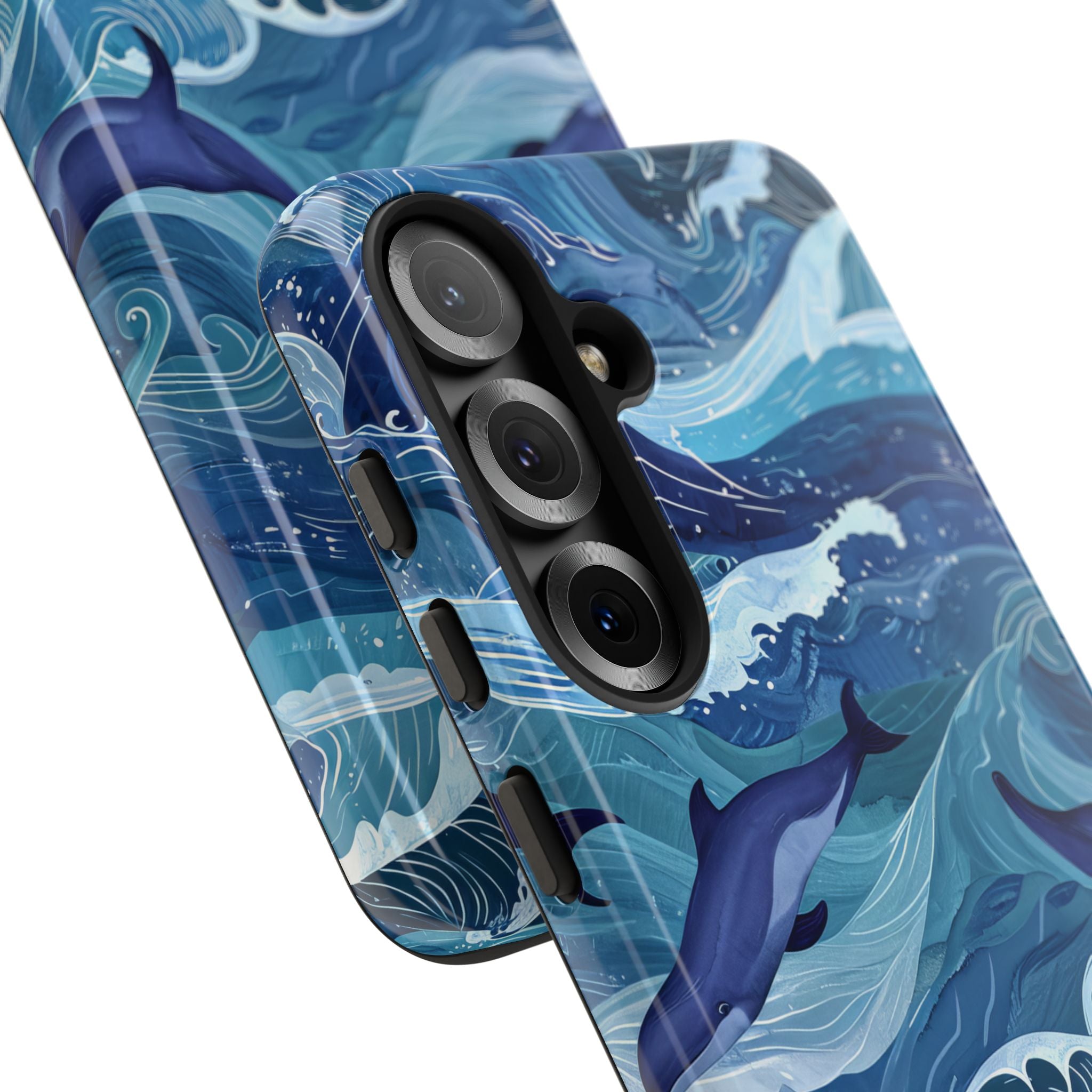 Dolphin Waves Samsung S25 Case - Tough