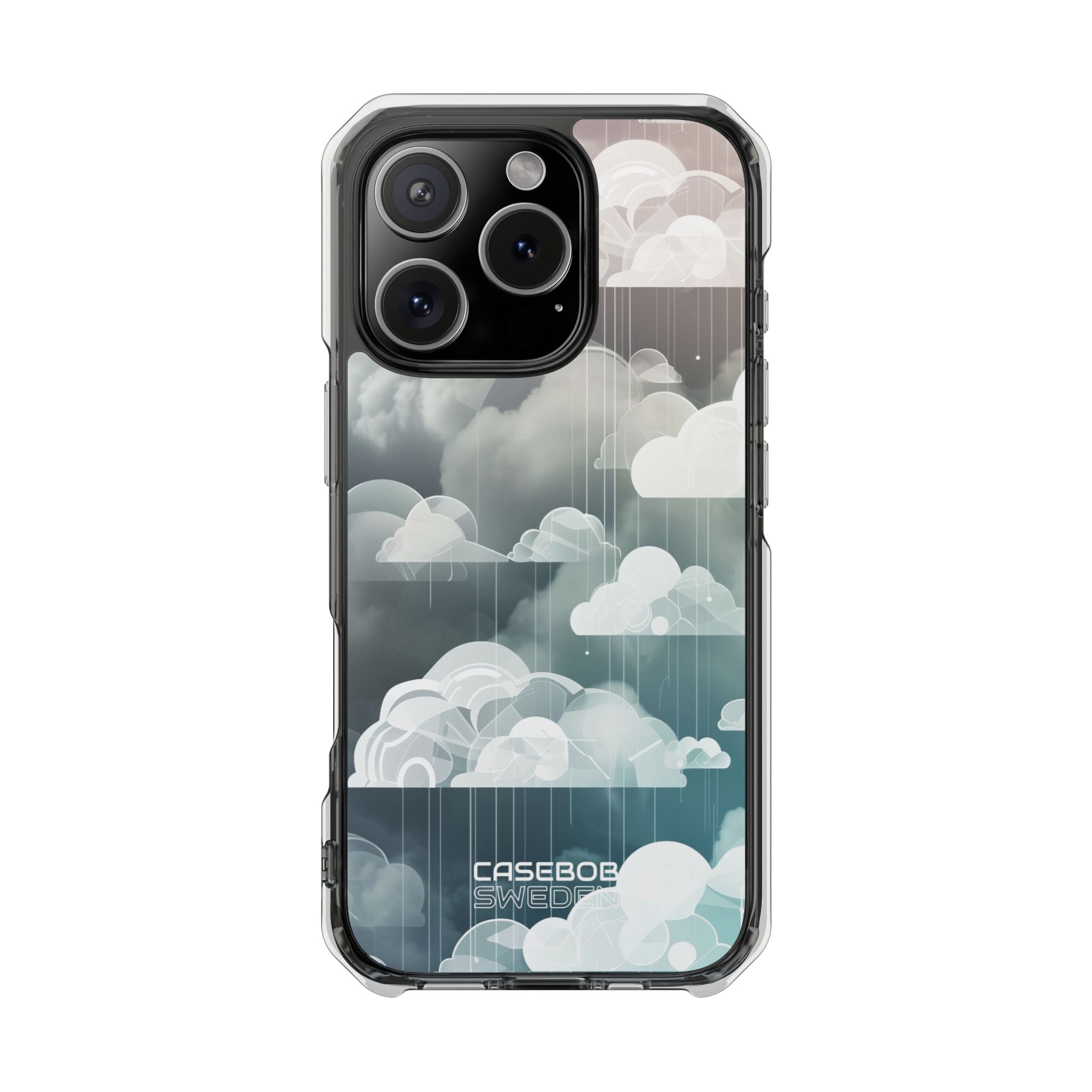 Silver Dream Clouds iPhone 16 - Impact Clear+