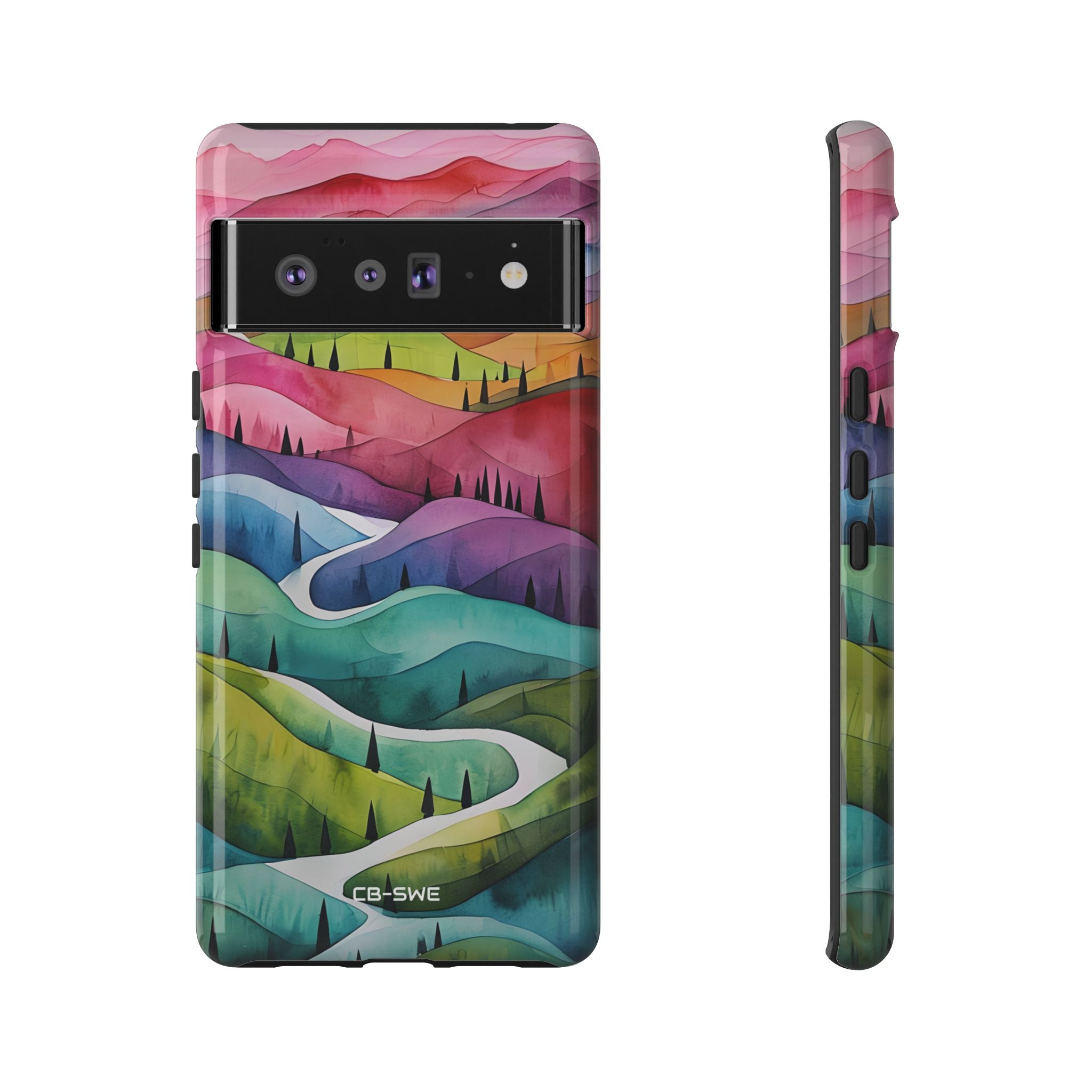 Whimsical Colorful Valleys - Google Pixel Case