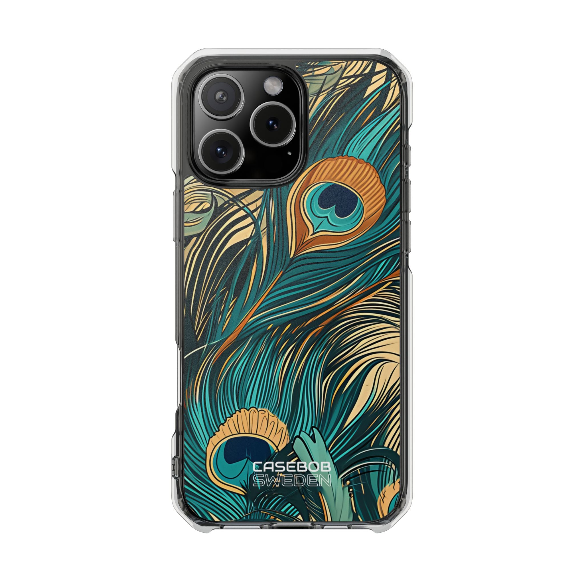 Peacock Feather Whirl iPhone 16 - Impact Clear+