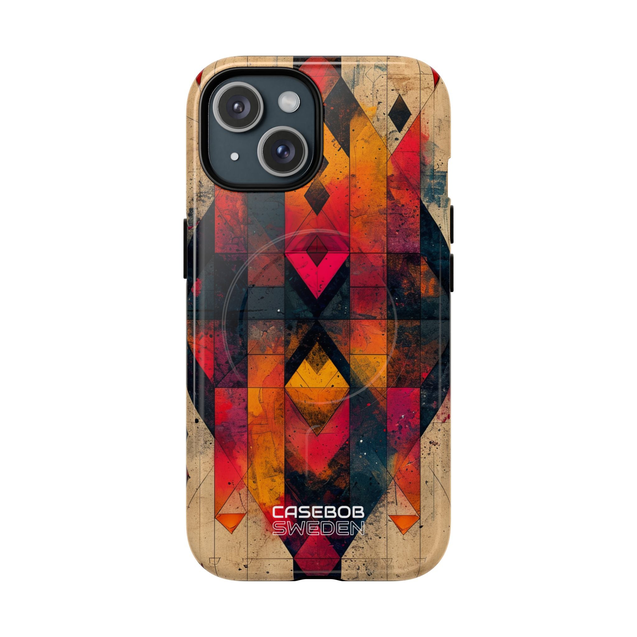 Fiery Symmetry Fusion iPhone 15 - Tough+