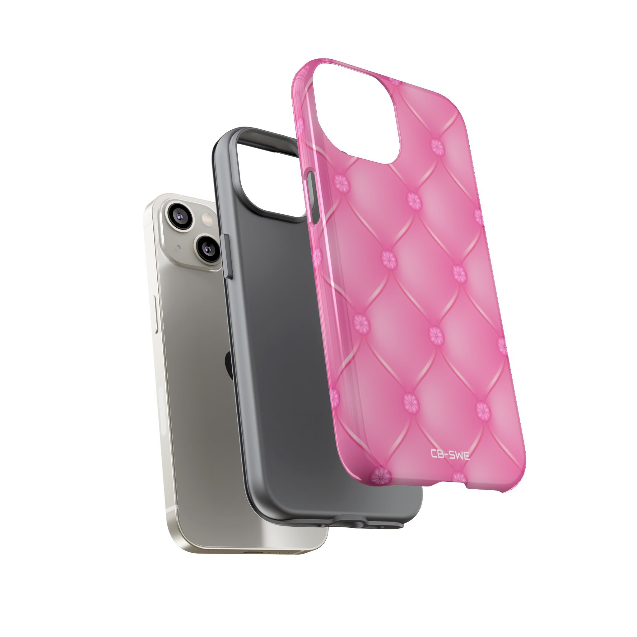 Quilted Pink Elegance - iPhone Case